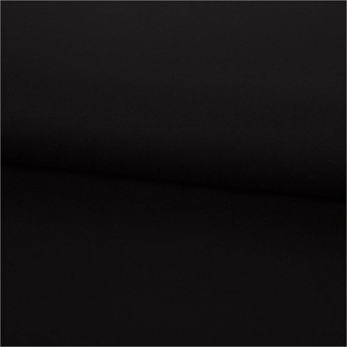 SCHÖNER LEBEN. Stoff Viskose Meterware Romanit Jersey Punta Royal einfarbig schwarz 150cm, atmungsaktiv