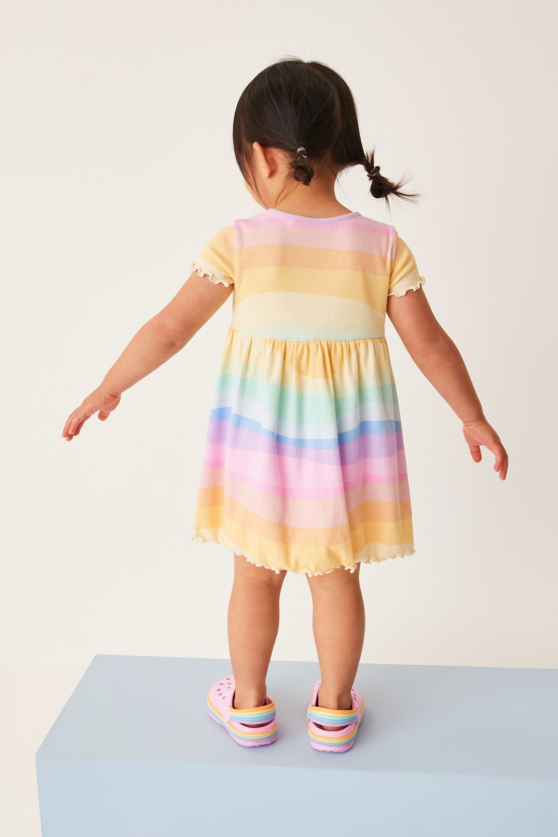 Rainbow Next Kurzärmeliges, Jersey-Kleid Jerseykleid (1-tlg) geripptes