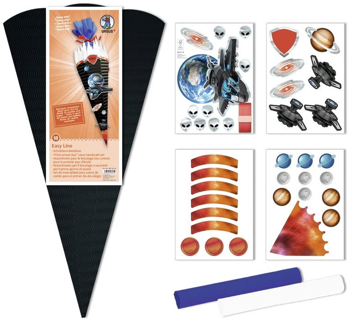 Ursus - Ludwig Bähr Schultüte Schultüten-Bastelset easy-line 68cm Spaceship