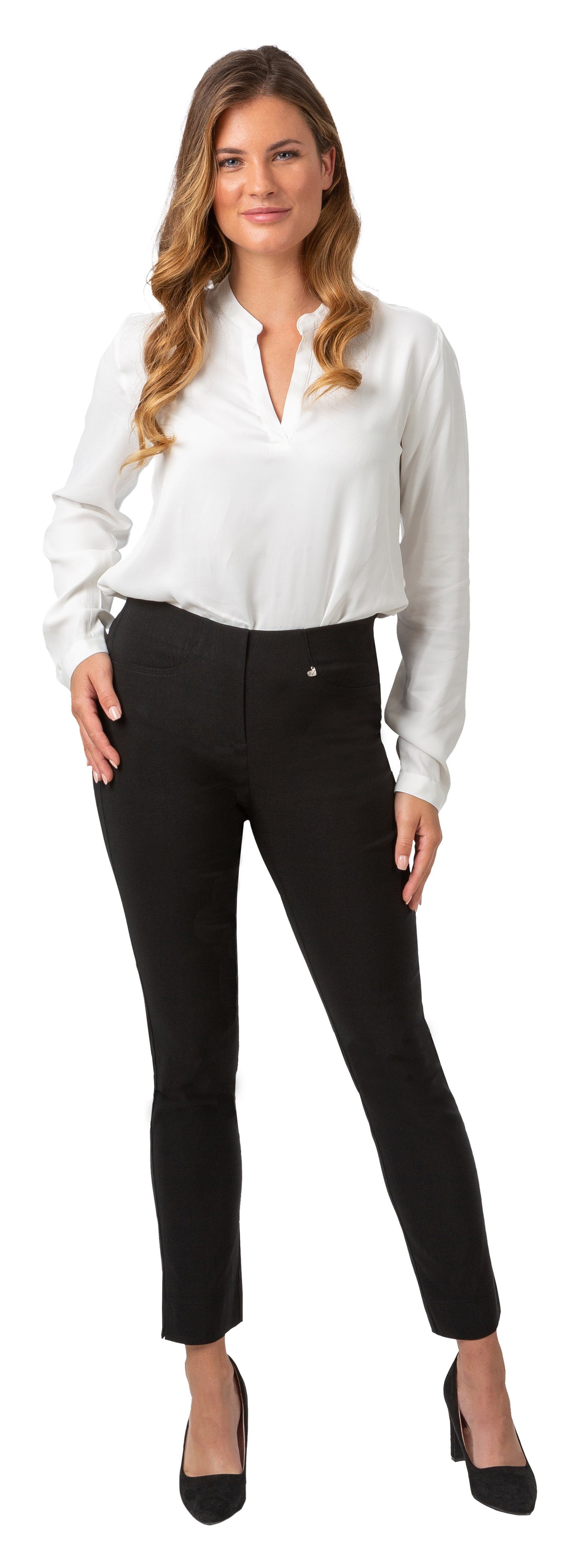 Gio Milano Stretch-Hose Gio-Sarah-6201-2010 Stretch Hose mit schmalem Bein ohne Verschluss