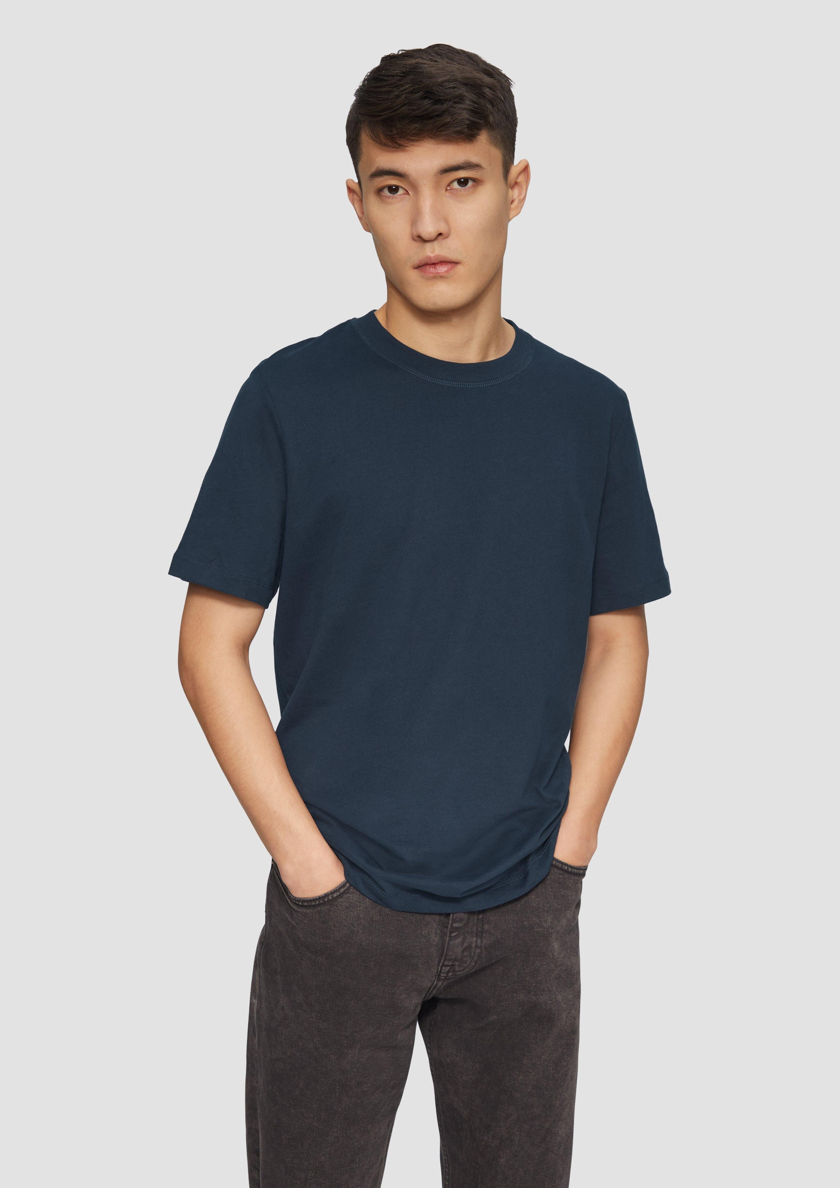 s.Oliver Kurzarmshirt Softes Baumwoll-T-Shirt mit Crewneck günstig online kaufen