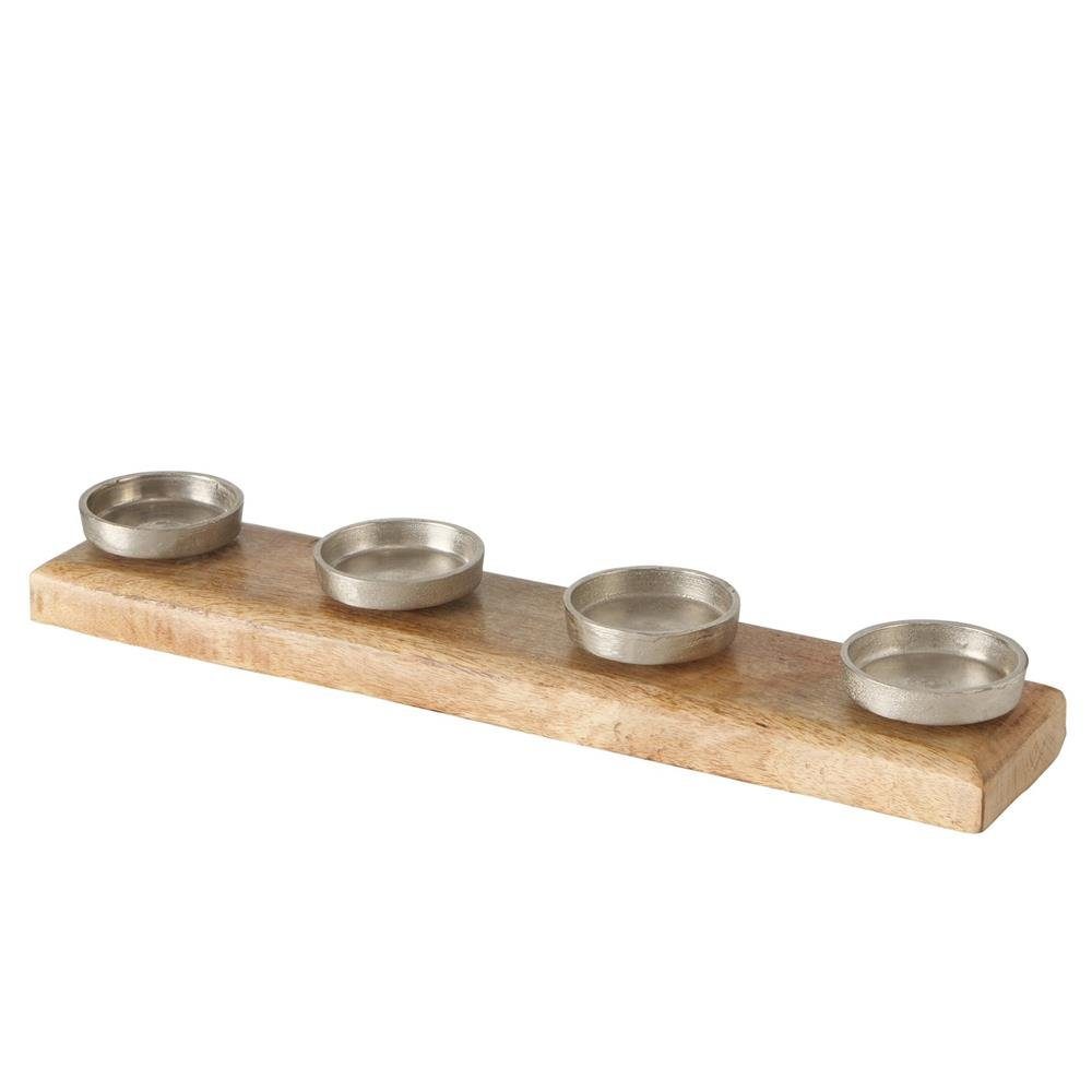 BOLTZE Kerzenleuchter Stiegler aus Holz, Kerzenhalter Adventskranz für Stumpenkerzen. € 24,39