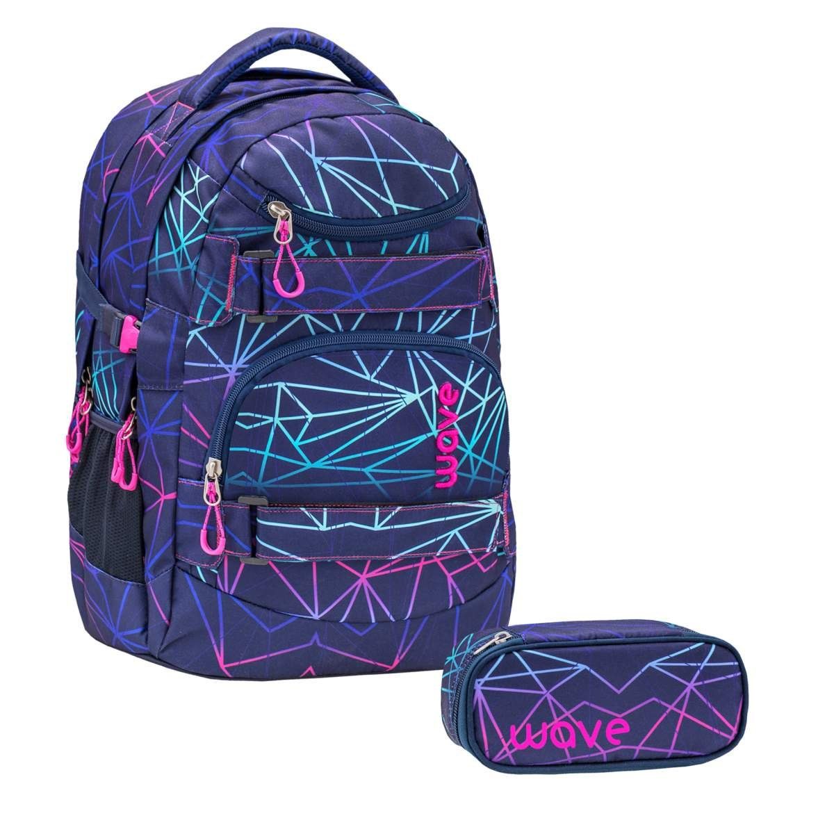 Wave Schulrucksack »Infinity«, Schultasche, ab 5. Klasse, weiterführende  Schule, Set mit Schlamper, für Mädchen und Jungen Teenager online kaufen |  OTTO