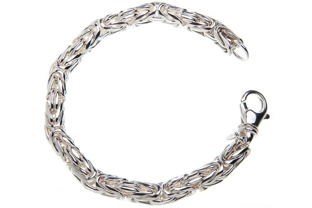 Silberkettenstore 20-26cm 925 Königskette wählbar Armband, rund Länge - Silberarmband Silber, 8mm von