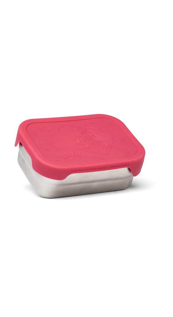 ergobag Lunchbox Edelstahl Brotdose, Edelstahl, (Edelstahl Brotdose, 3-tlg., 1x Brotdose, 1x Trennfach), spülmaschinengeeignet