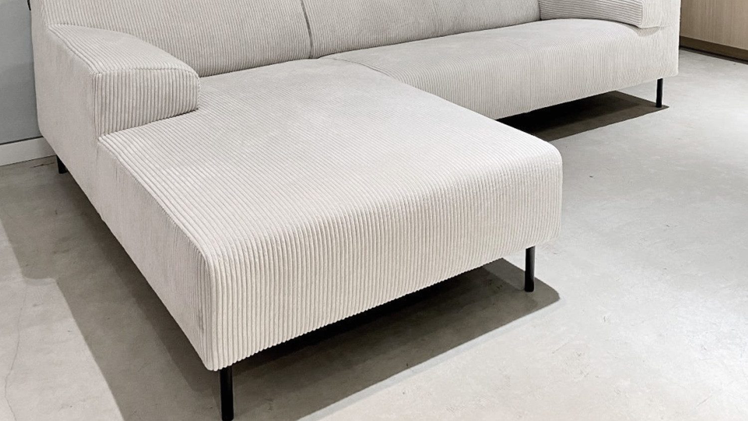 freistil ROLF BENZ Ecksofa ROLF BENZ Ecksofa Freistil 180 links Stoff Cord weiß 260 cm