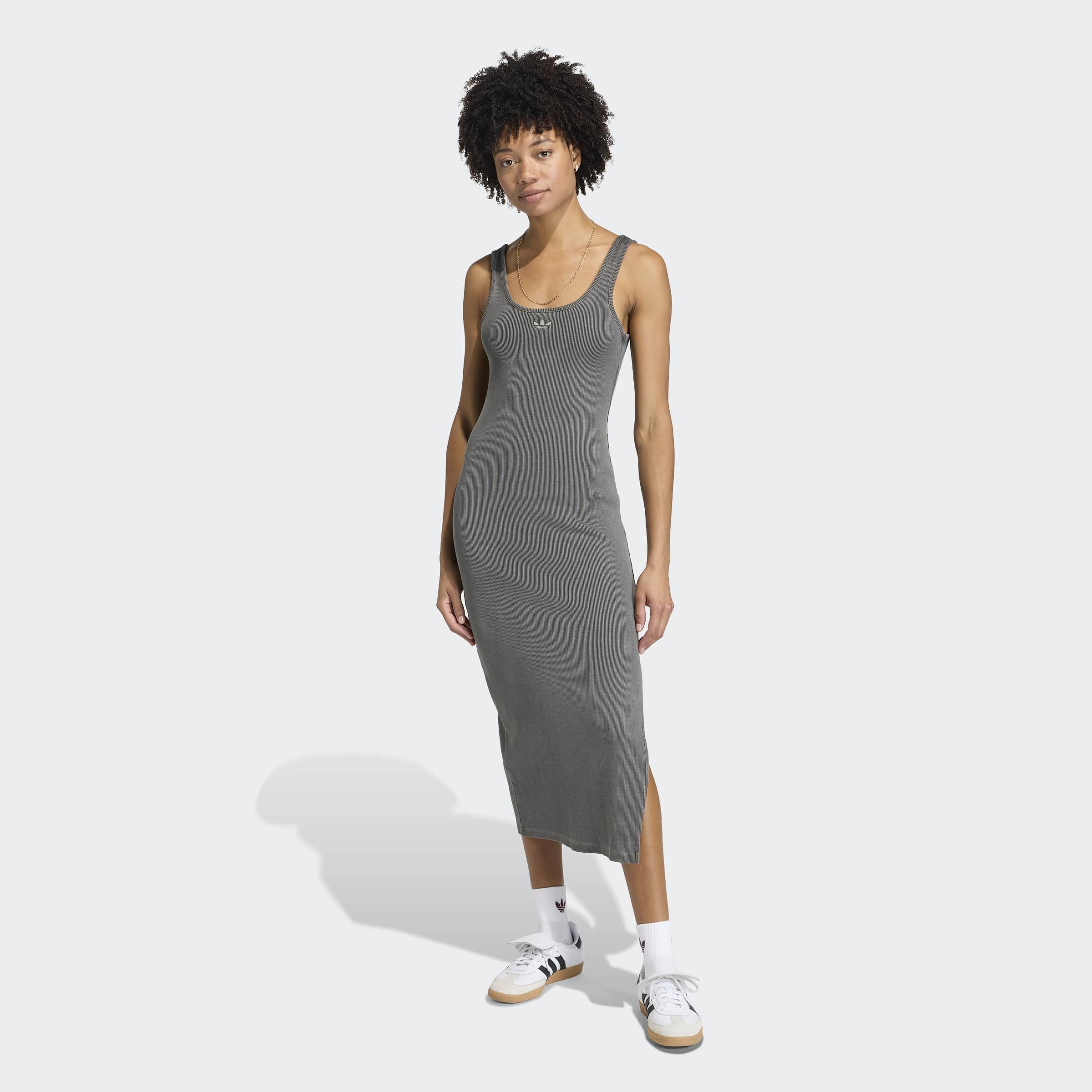 adidas Originals Shirtkleid ESS RIB DRESS ohne Verschluss, aus Baumwolle