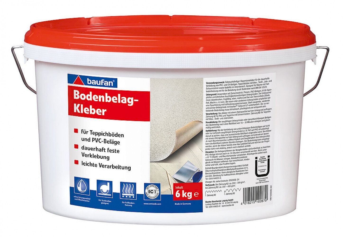 baufan® Dispersionskleber Bodenbelag-Kleber Bodenbelagskleber für Teppichbö günstig online kaufen