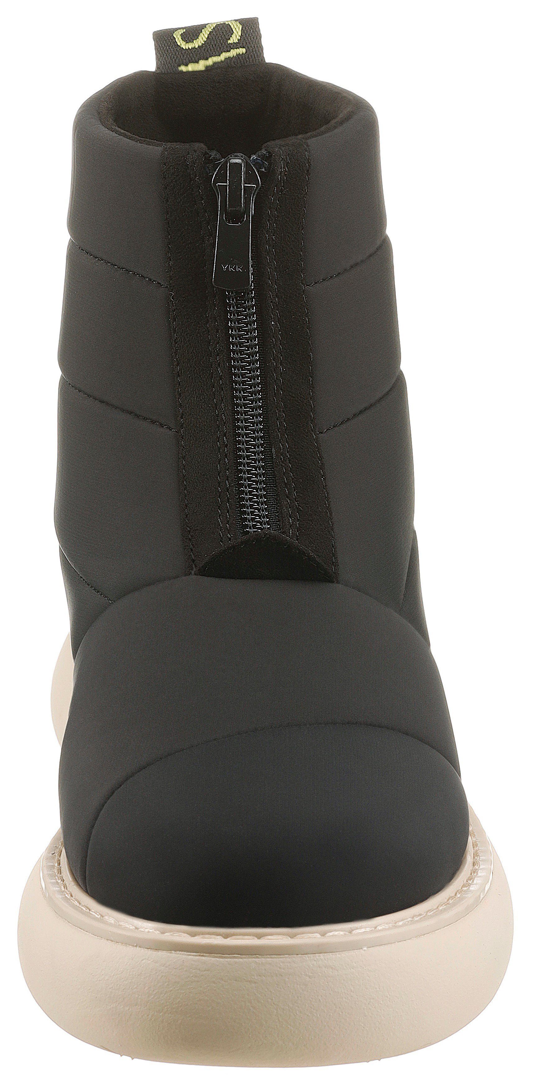Alpargata Front-Reißverschluss Mallow Puffer TOMS Stiefelette mit black
