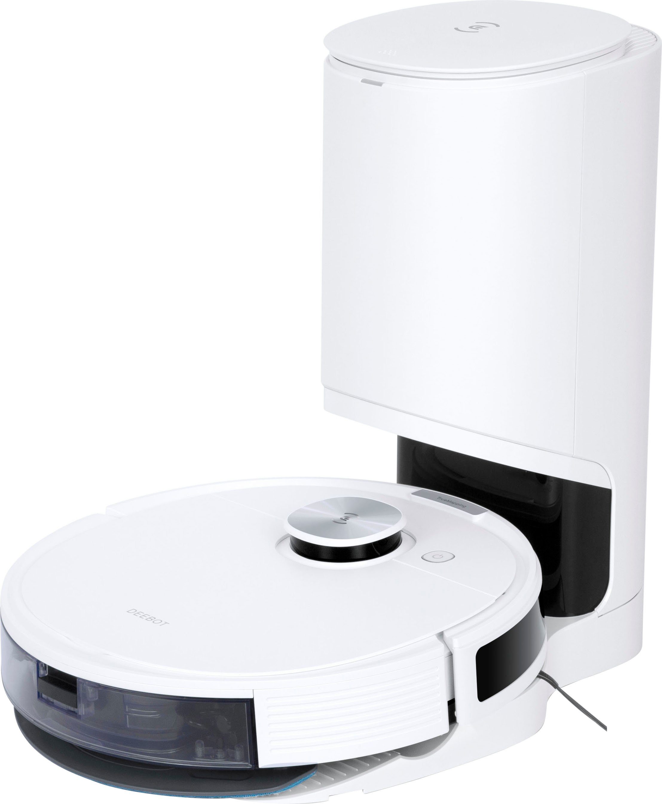 Nass-Trocken-Saugroboter Plus, LiDAR DEEBOT ECOVACS Weiss Hartboden, N10 Absaugstation, Teppich, für Navigation, 4300PA,