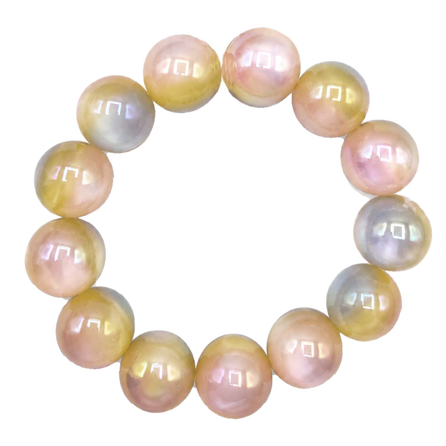 Perlenarmband Armband Rio mit 16 mm Perlen – schimmernder Farbverlauf