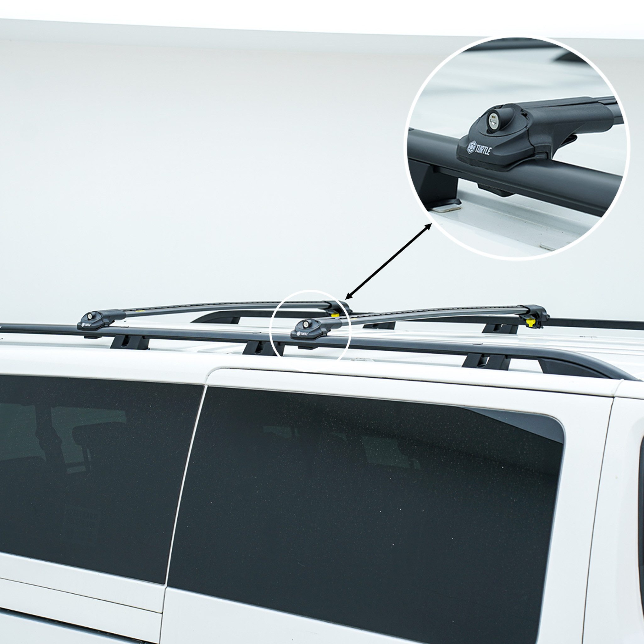 TURTLE Dachbox-Halterung TURTLE Für Ford Kuga (C520) 2013-2019 Crown Dachreling