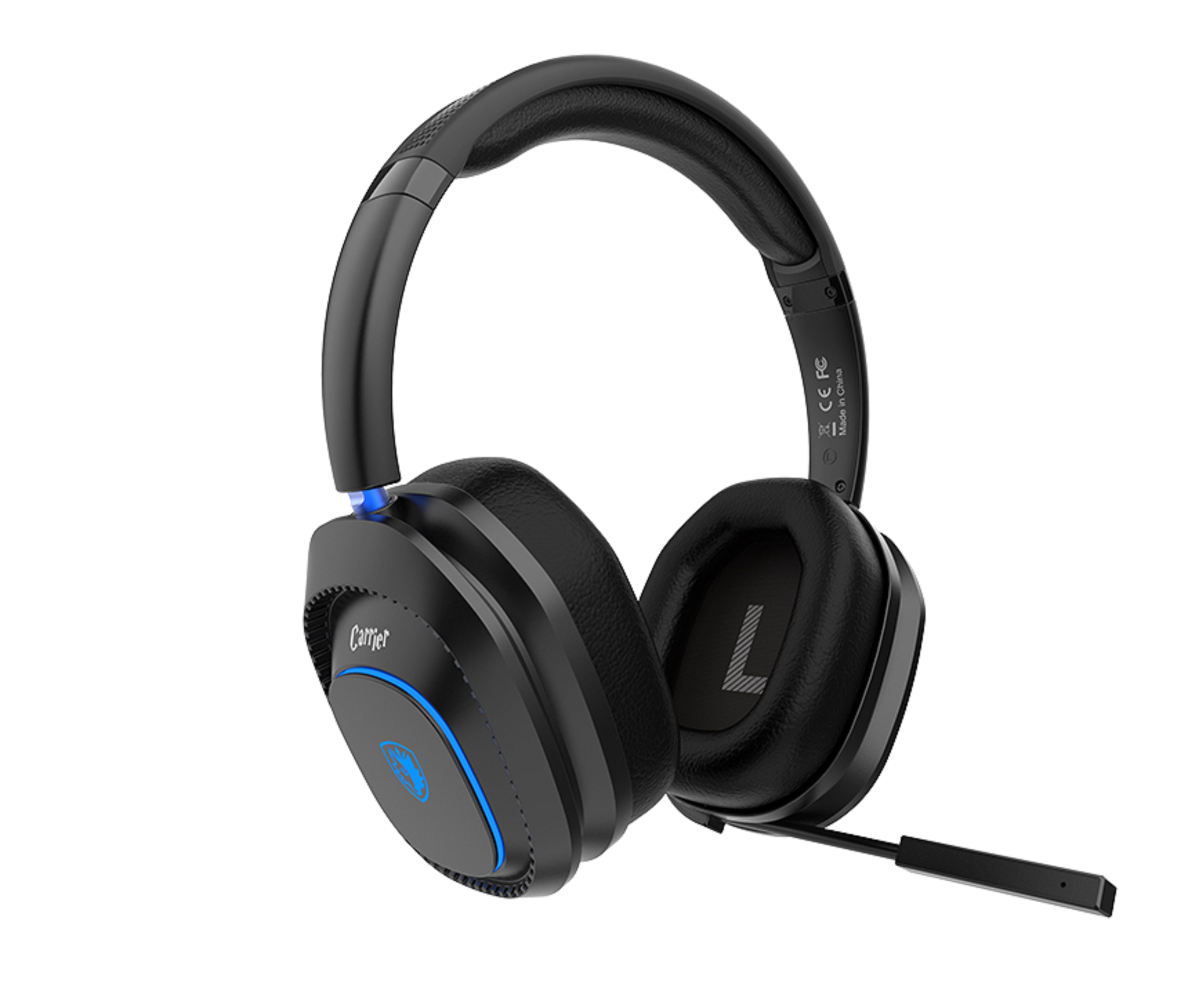 Sades Carrier SA-203 Gaming-Headset (Rauschunterdrückung, kabellos, Stereo, Over Ear, Bluetooth 5.0, 2,4G, 3,5 mm)