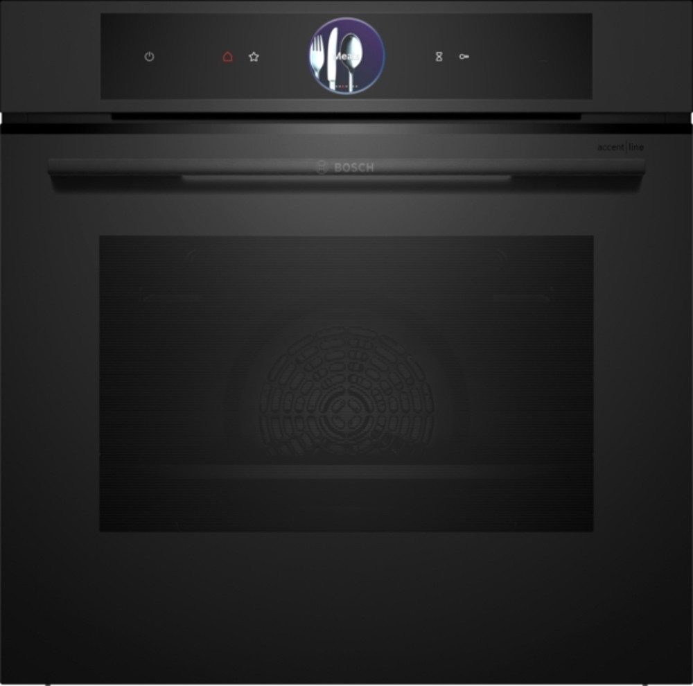 BOSCH Pyrolyse Backofen Serie 8 HBG976MM1, Serie 8, Einbau-Backofen, 60 x 60 cm, Schwarz, EEK: A+, mit Teleskopauszug nachrüstbar, Pyrolyse-Selbstreinigung