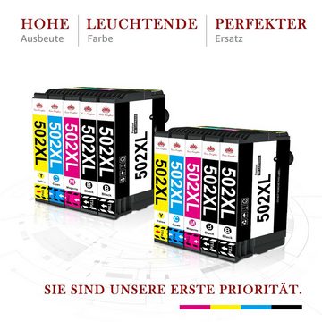 Toner Kingdom 12er-pack Multipack für Epson 502 xl Druckerpatronen Tintenpatrone (XP 5100 XP 5105 XP 5150 XP 5155, für WF-2860 WF-2865 WF-2880 WF-2885)