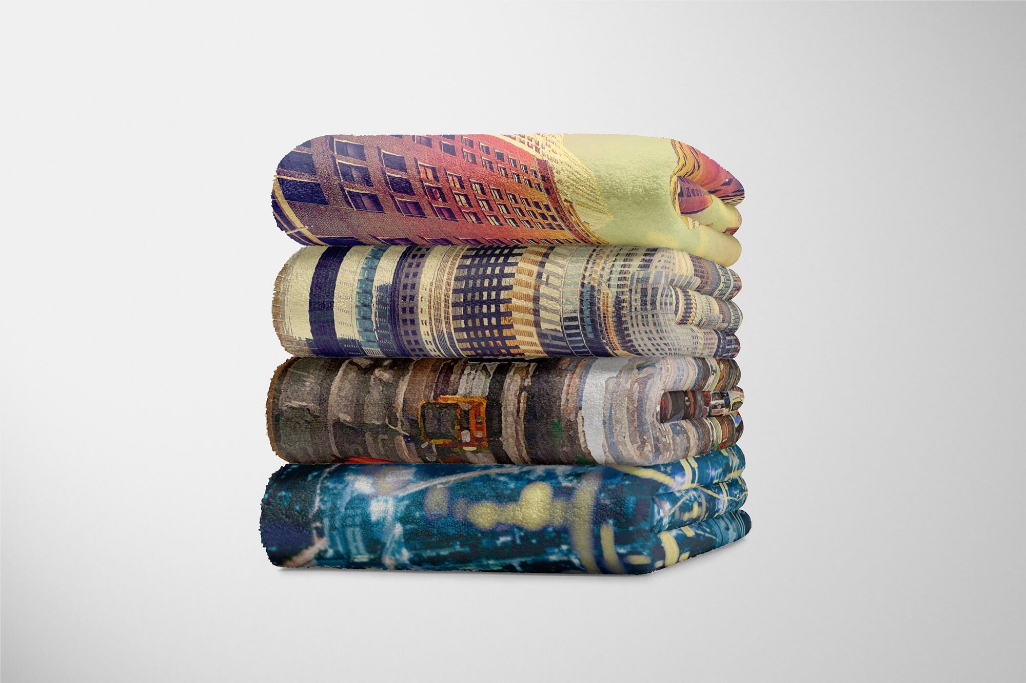 Art Kuscheldecke Handtuch York Sinus Saunatuch Baumwolle-Polyester-Mix Handtuch Malerisch, New Fotomotiv Strandhandtuch Handtücher (1-St), mit
