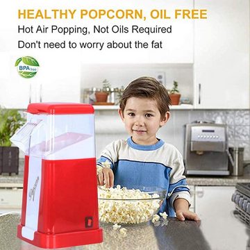 HOUROC Popcornmaschine PopcornMaker,Popcornmaschine Heissluft,1200W ohne Öl, 3 Minuten Schnell Produktion, für Zuhause Filme und Weihnachten Partys