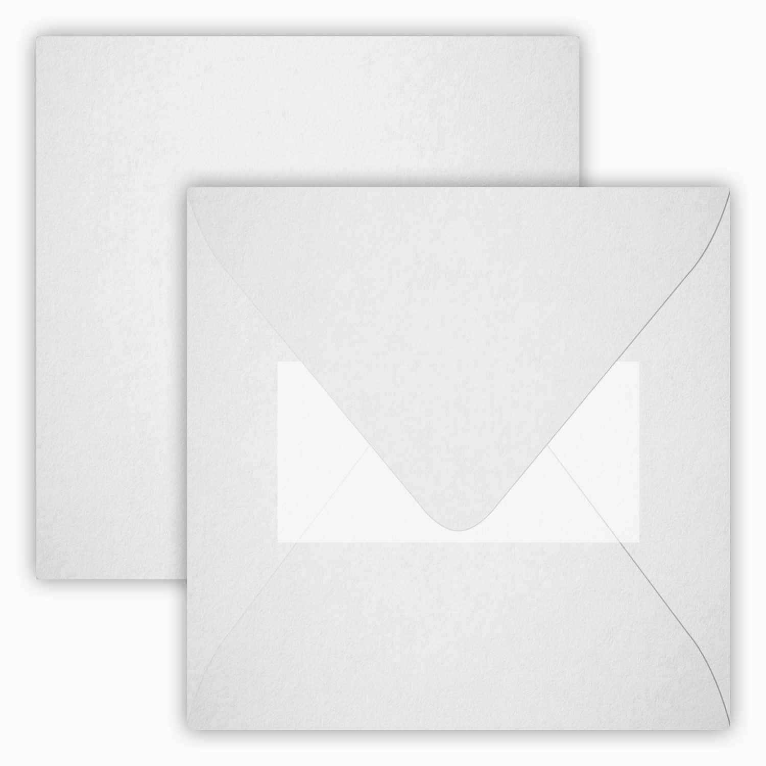 Briefumschläge24Plus Briefumschlag 25 St. 15,5 x 15,5 cm Briefumschläge Quadratisch Weiß, 15,5 x 15,5 mm Briefumschläge Recyceltes Material