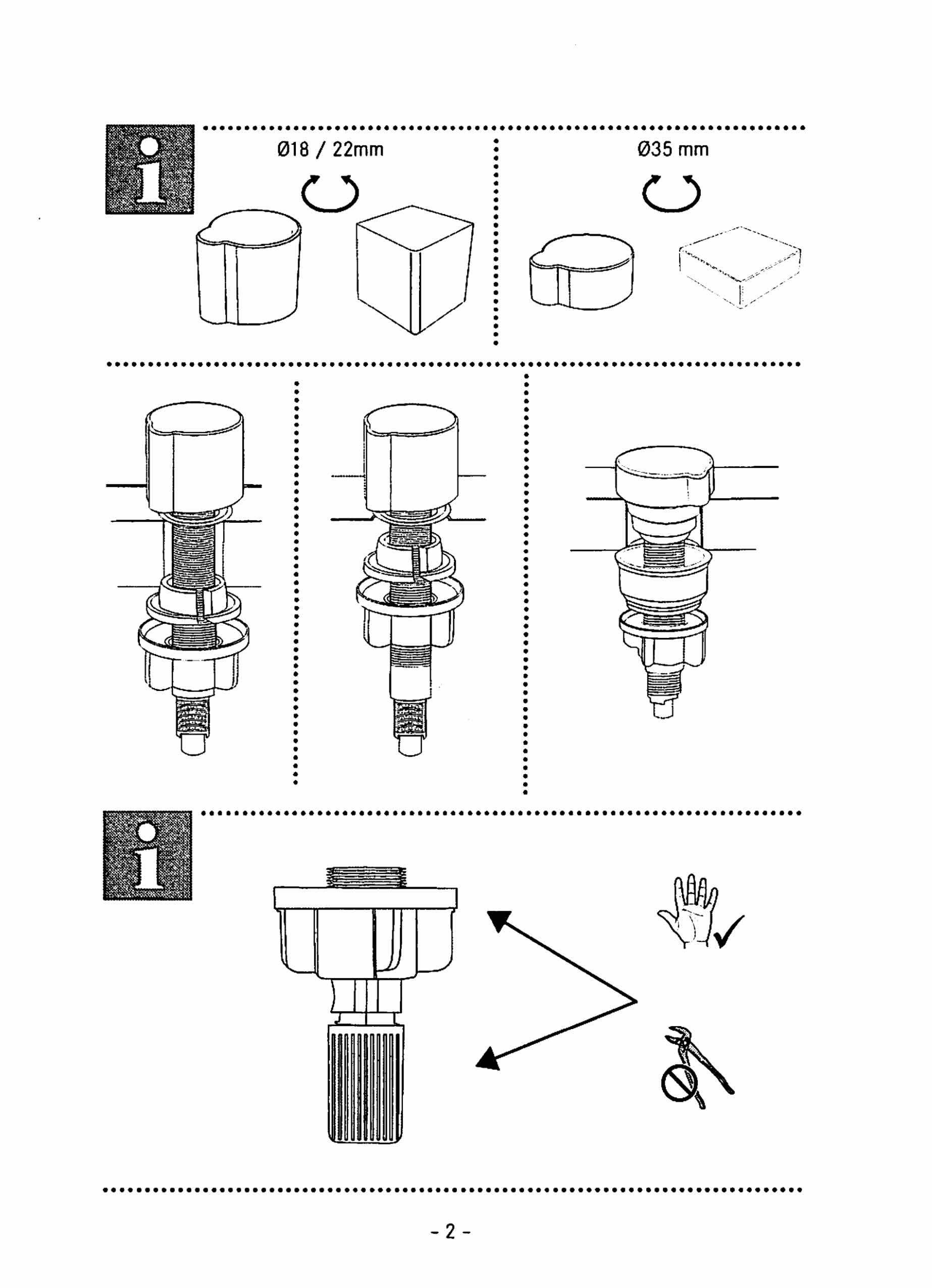FRANKE Einbauspüle Franke Ersatzteil, Drehknopf Chrom 18/22 mm
