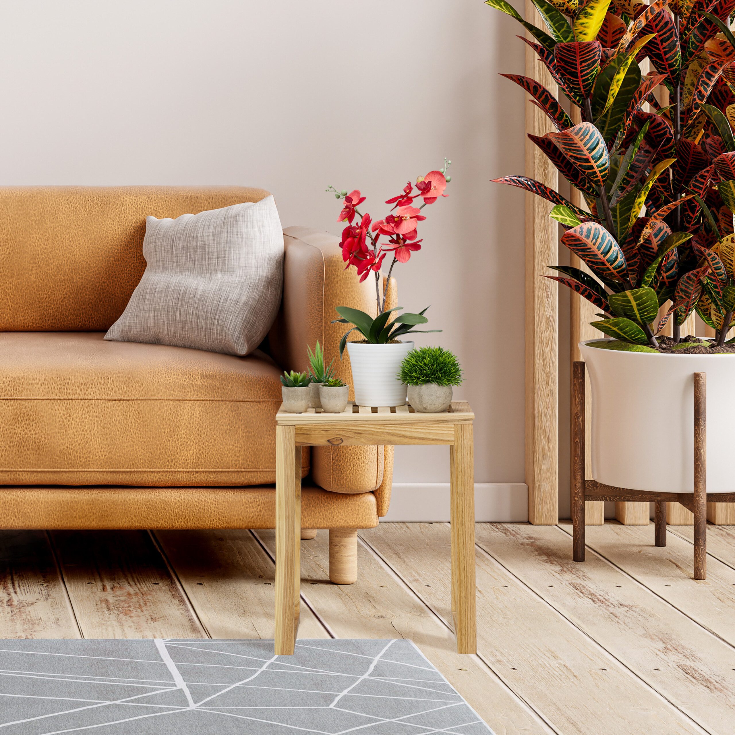 relaxdays Badhocker Hocker aus Holz