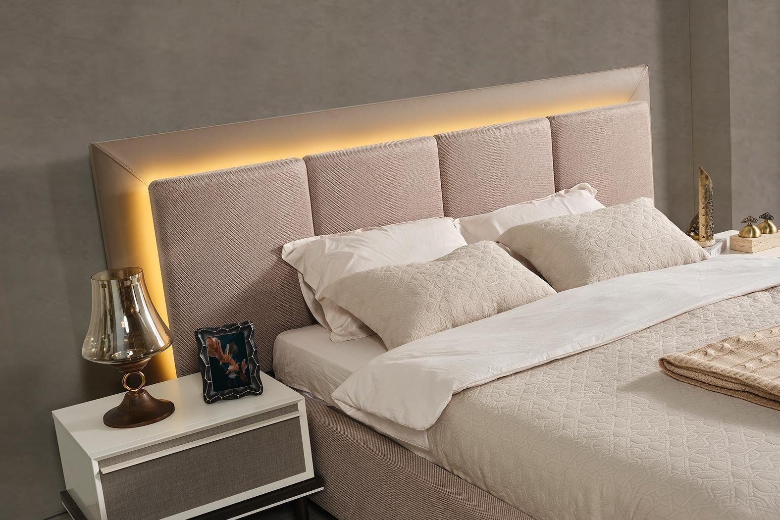 JVmoebel Schlafzimmer-Set neu 4tlg, Set Kleiderschrank In Europe 2x Made Luxus Schlafzimmer Nachttische Bett