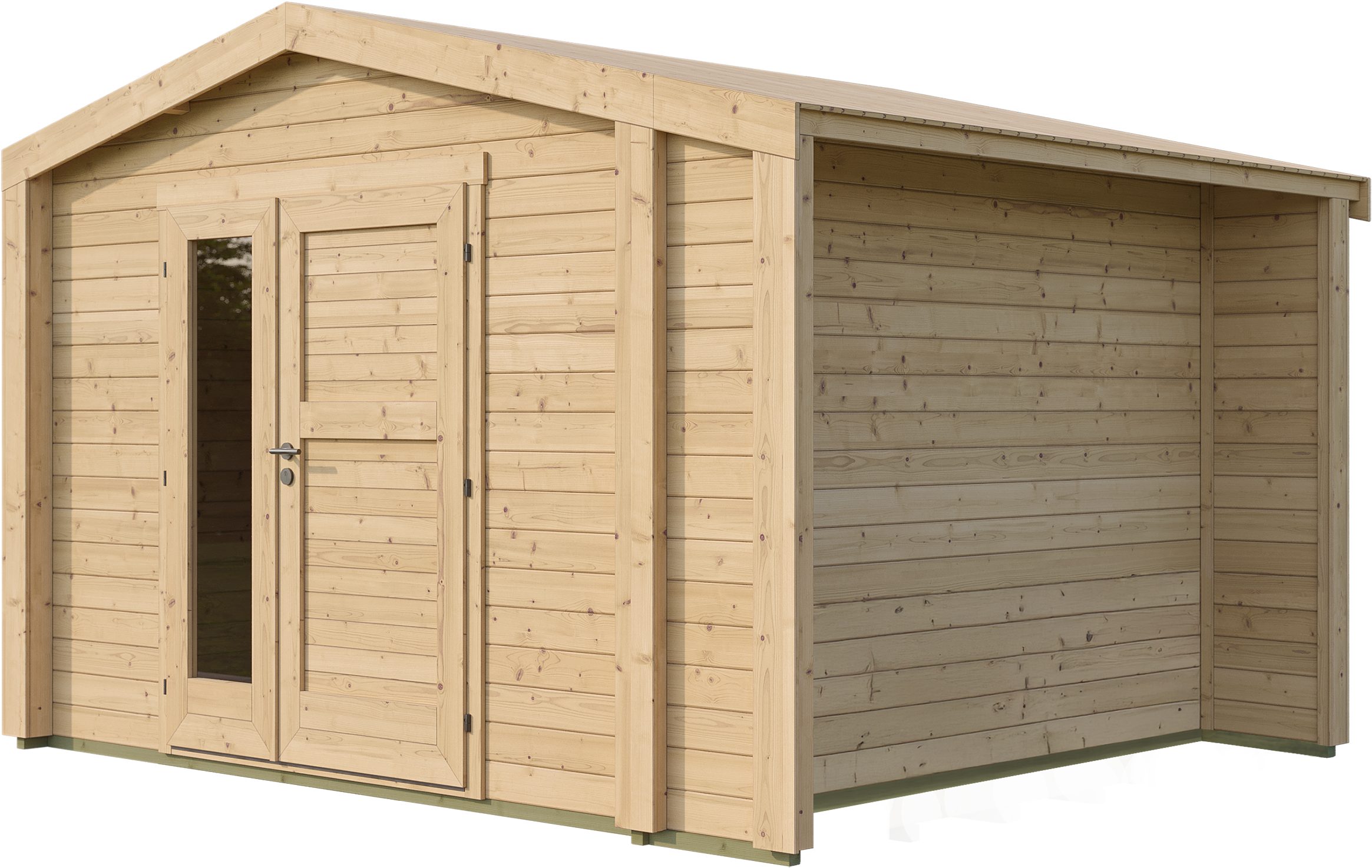 weka Gartenhaus Killarney, BxT: 361x313 cm, Doppeltür, 1 1/2 Seite mit Fenster