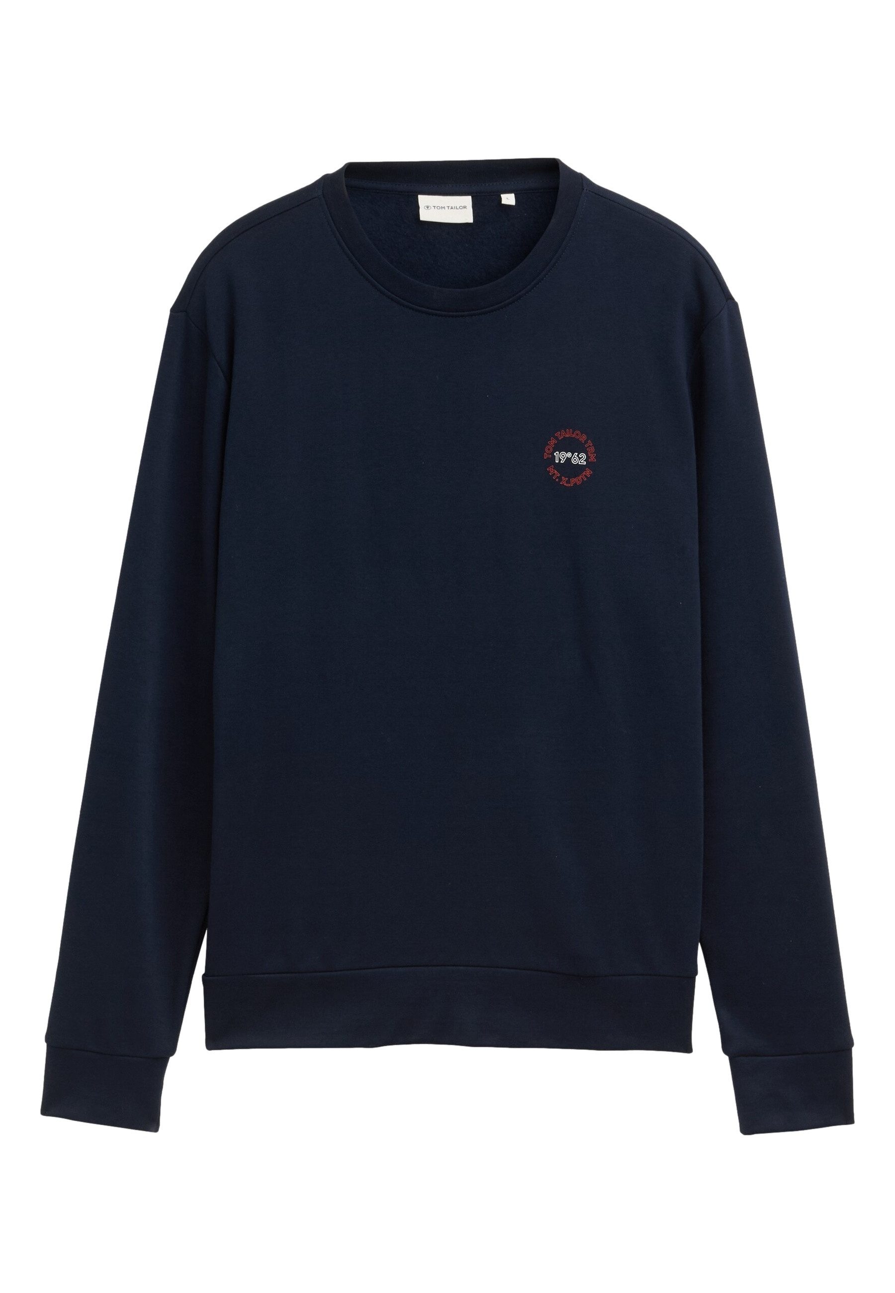 TOM TAILOR Sweatshirt Sweatshirt Pullover ohne Kapuze (1-tlg)