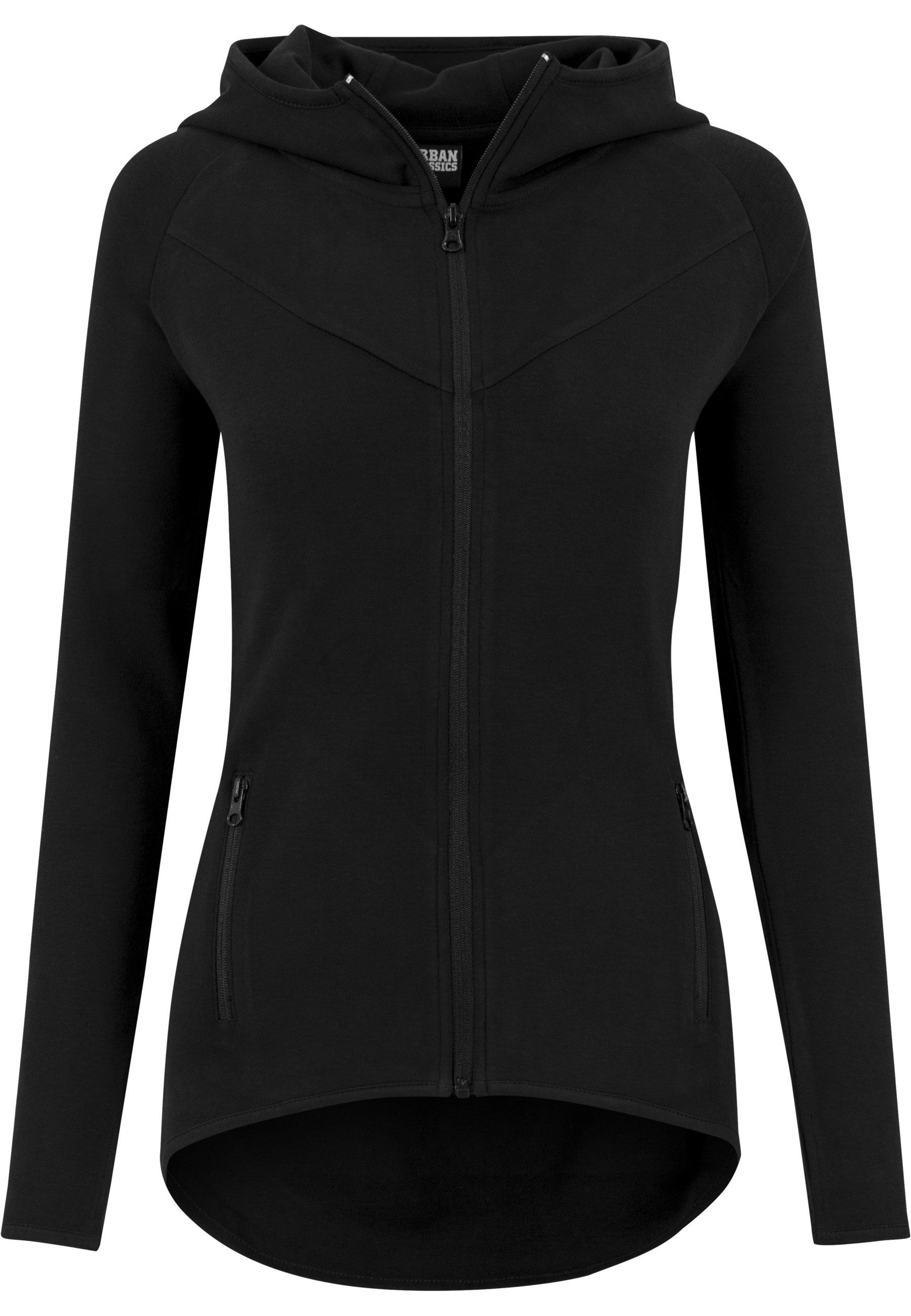 URBAN CLASSICS Sweatjacke Urban Classics Damen Ladies Athletic Interlock Zip Hoody (1-tlg)