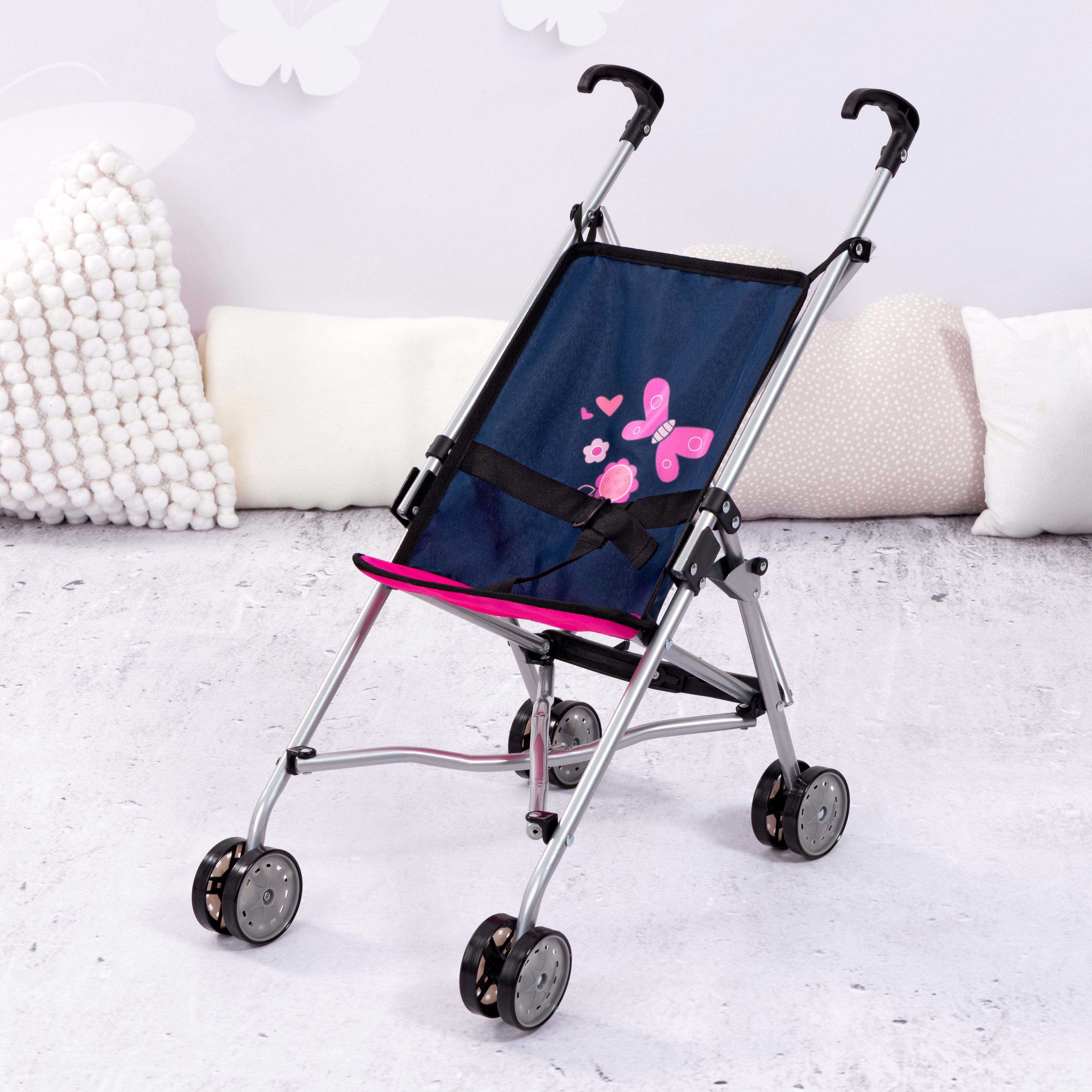 Bayer Puppenbuggy blau/pink