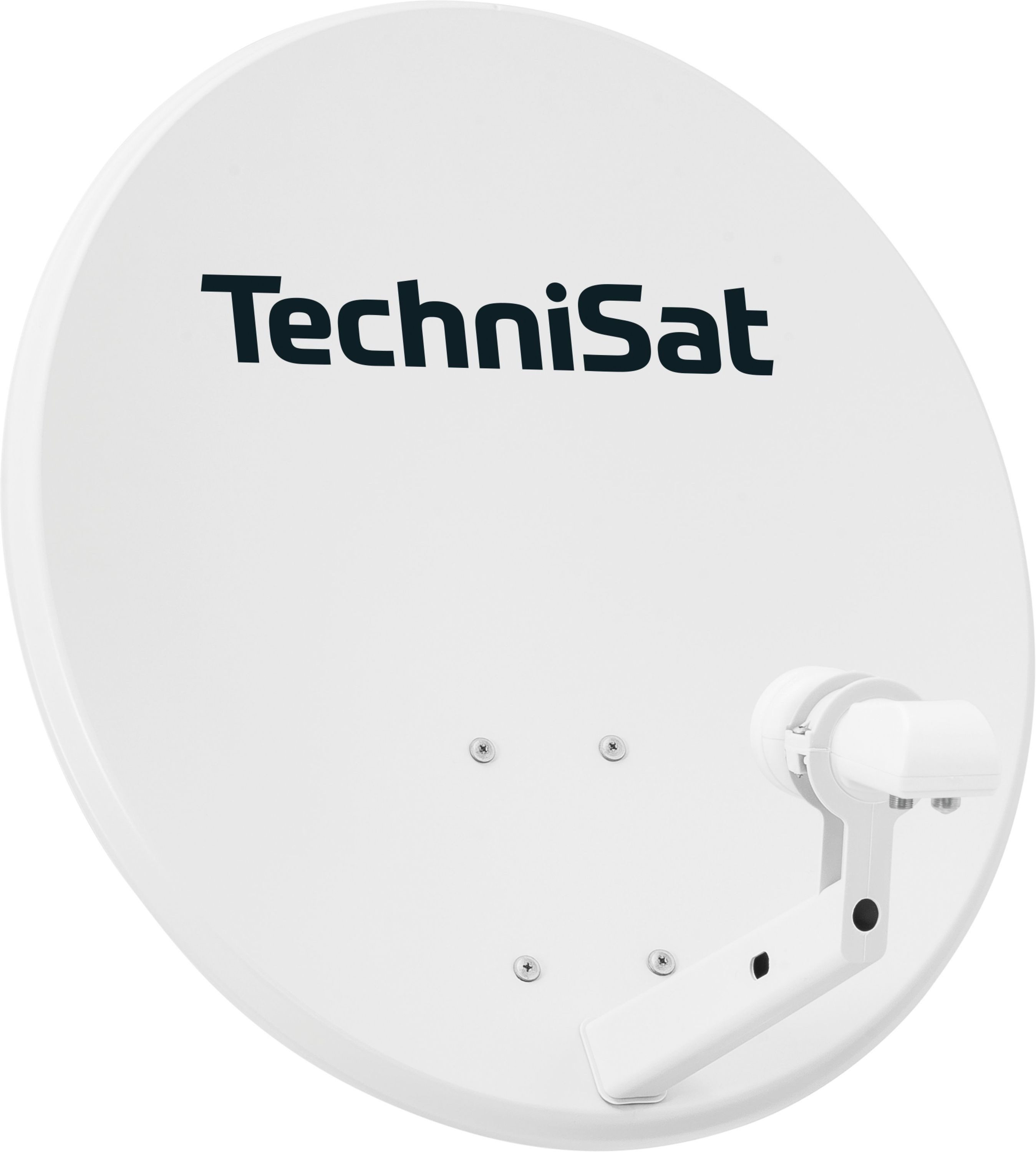 TechniSat TECHNITENNE 60 mit Twin-LNB Sat-Spiegel (60 cm, Stahl, Twin-LNB für 2 Teilnehmer, Ultra-HD-kompatibel, inkl. Masthalterung)
