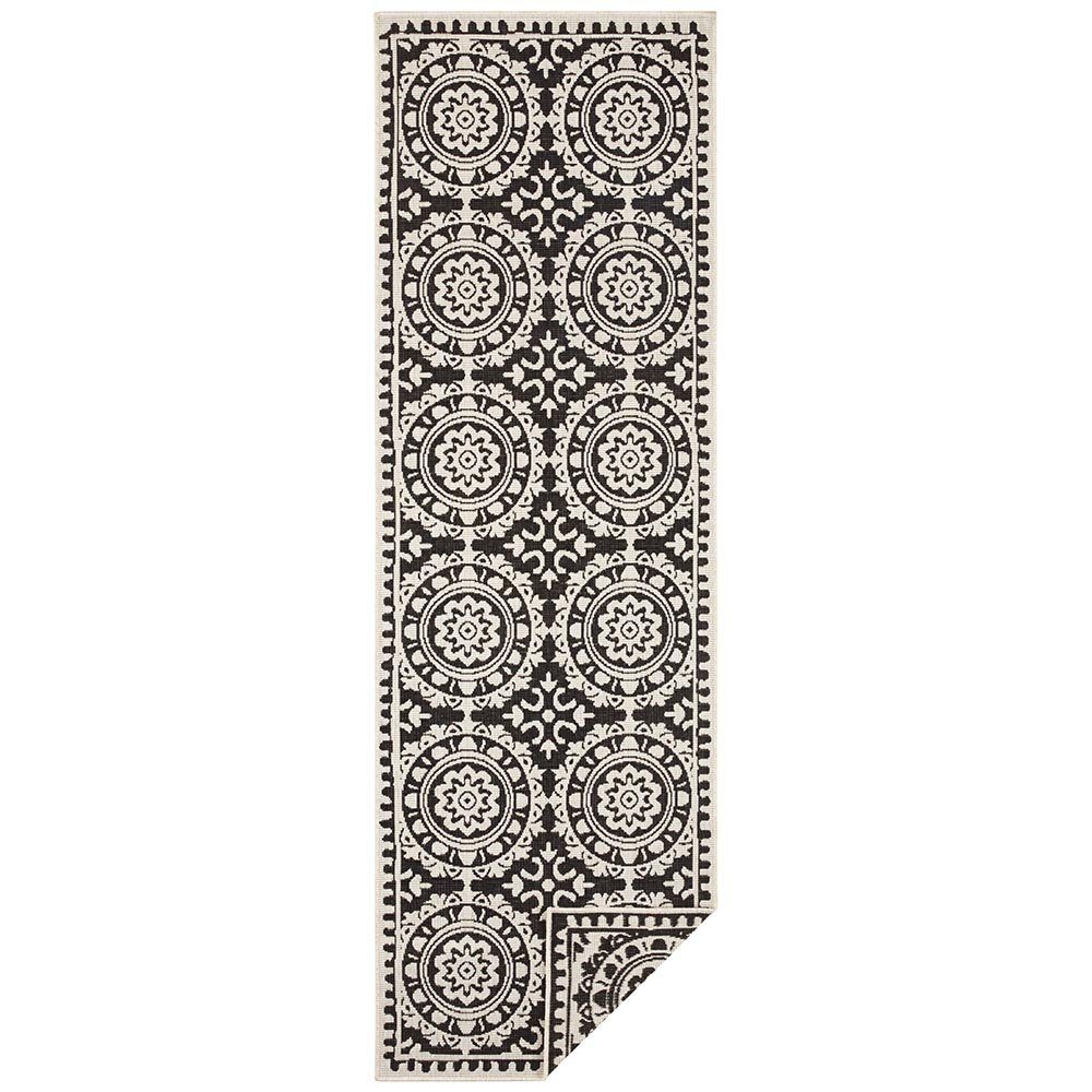 NORTHRUGS Teppich In- & Outdoor Wendeläufer JardIn-Schwarz, Läufer, Höhe: 5 mm