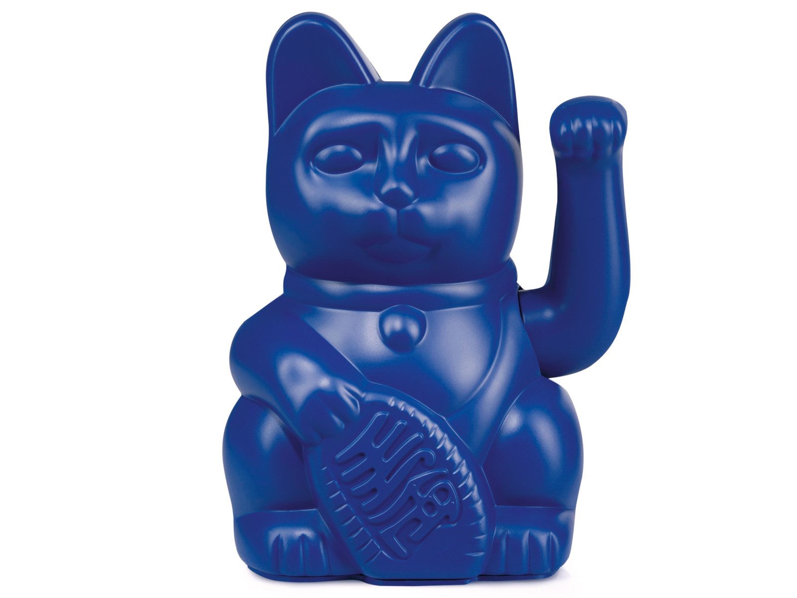 Dekofigur Lucky Cat Classic Winkekatze dunkelblau 15cm