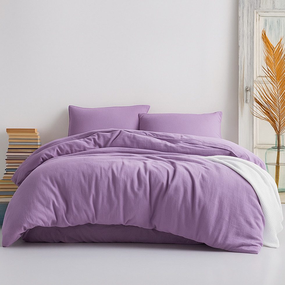 Musselin Welt Bettwäsche Musselin Bettwäsche aus Biobaumwolle in Fuchsia mi günstig online kaufen