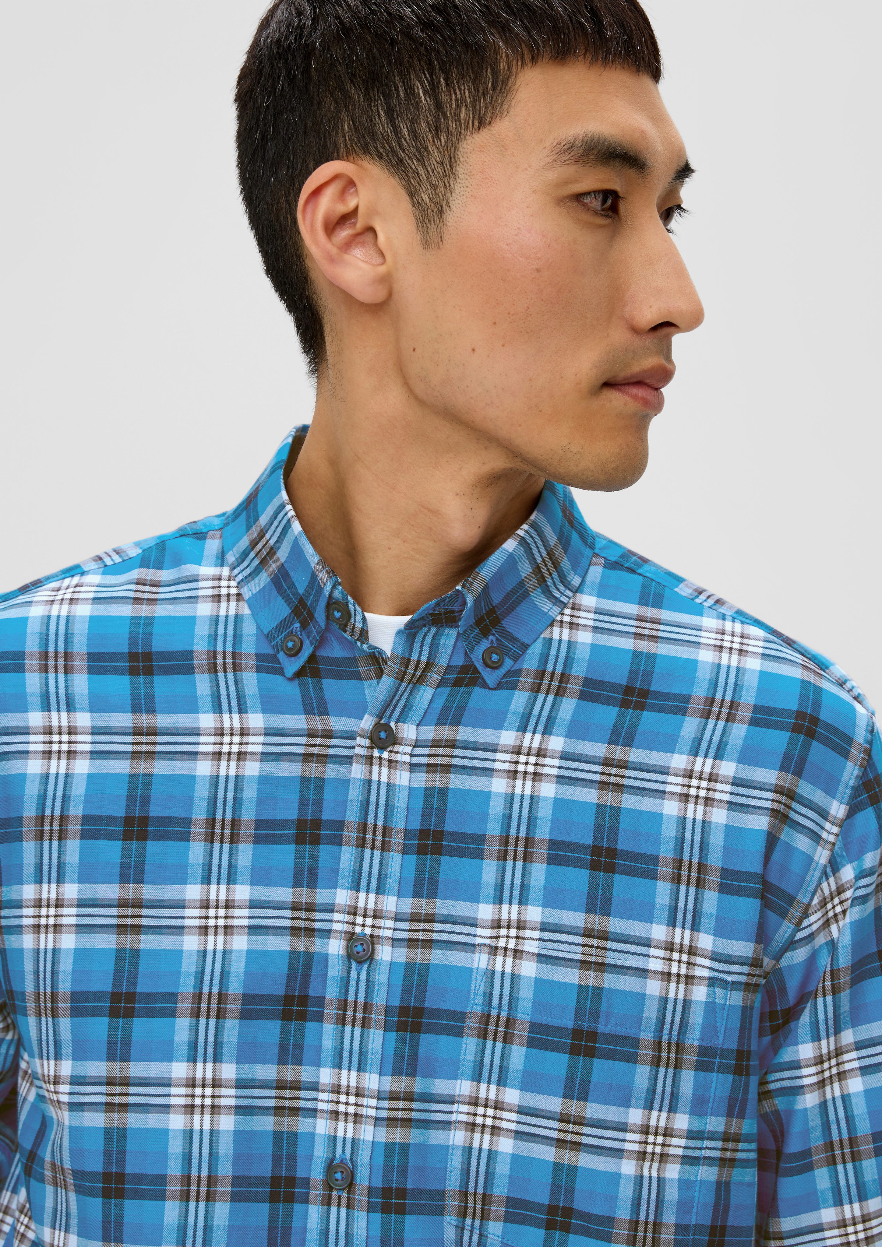s.Oliver Langarmhemd Regular: Button Down-Hemd Tape günstig online kaufen