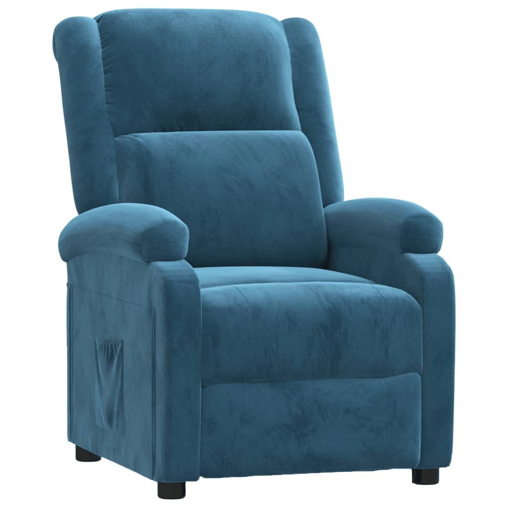 vidaXL Sessel Relaxsessel Blau Samt (1-St) günstig online kaufen