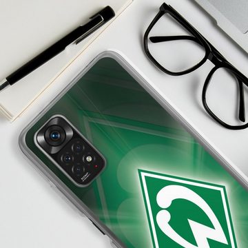 DeinDesign Handyhülle SV Werder Bremen Offizielles Lizenzprodukt Wappen Werder Bremen Laser, Xiaomi Redmi Note 11 4G Silikon Hülle Bumper Case Handy Schutzhülle