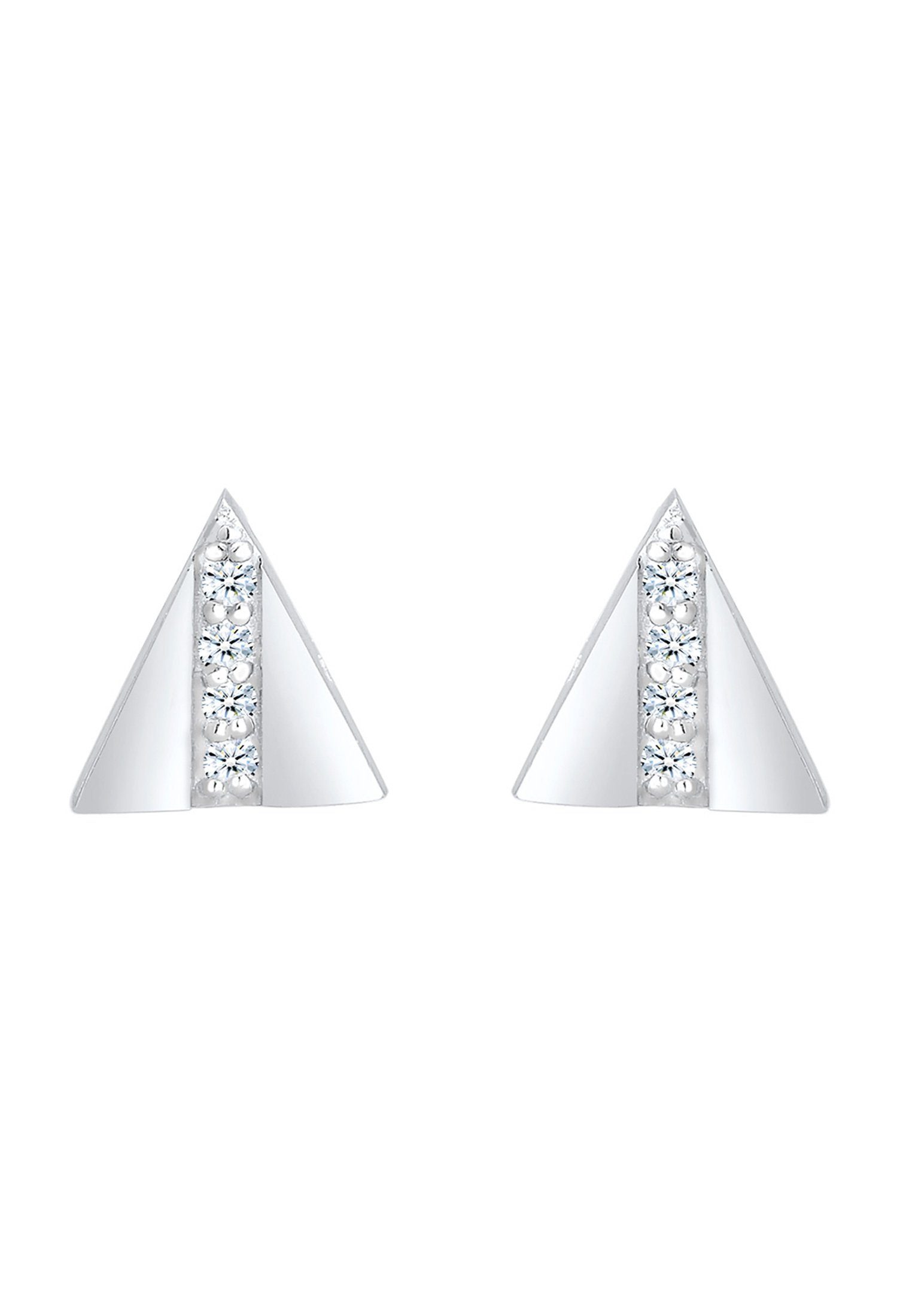 Elli DIAMONDS 925 Stecker Paar Geo Diamant Silber ct) Ohrstecker (0.04 Dreieck