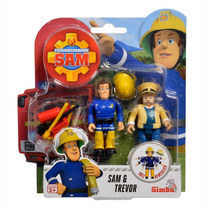 Feuerwehrmann Sam Spielfigur Sam & Trevor Feuerwehrmann Sam Spiel-Figuren Set Simba Toys
