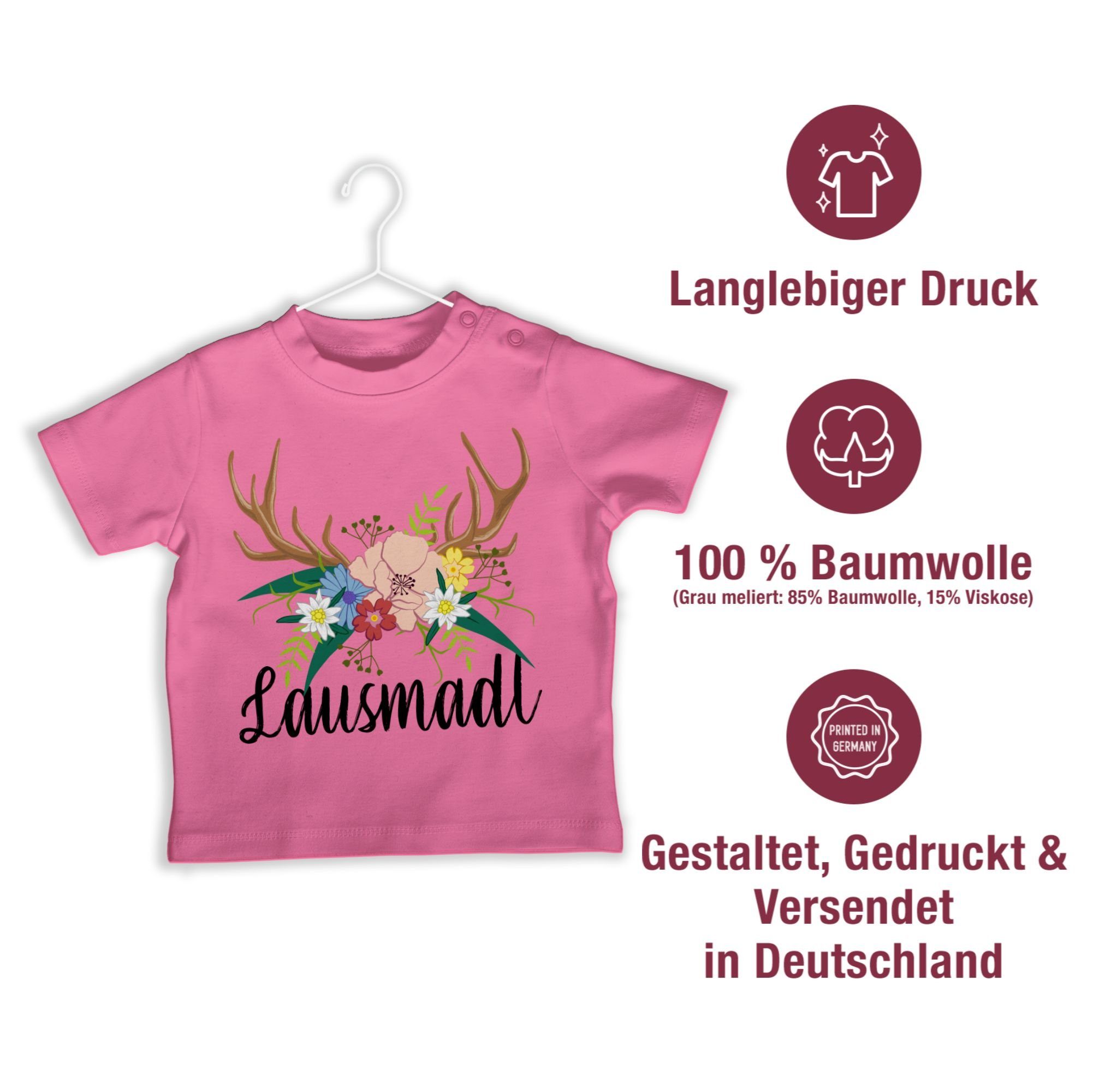 Lausmadl Pink Oktoberfest Mode T-Shirt Shirtracer - für schwarz 2 Outfit Baby