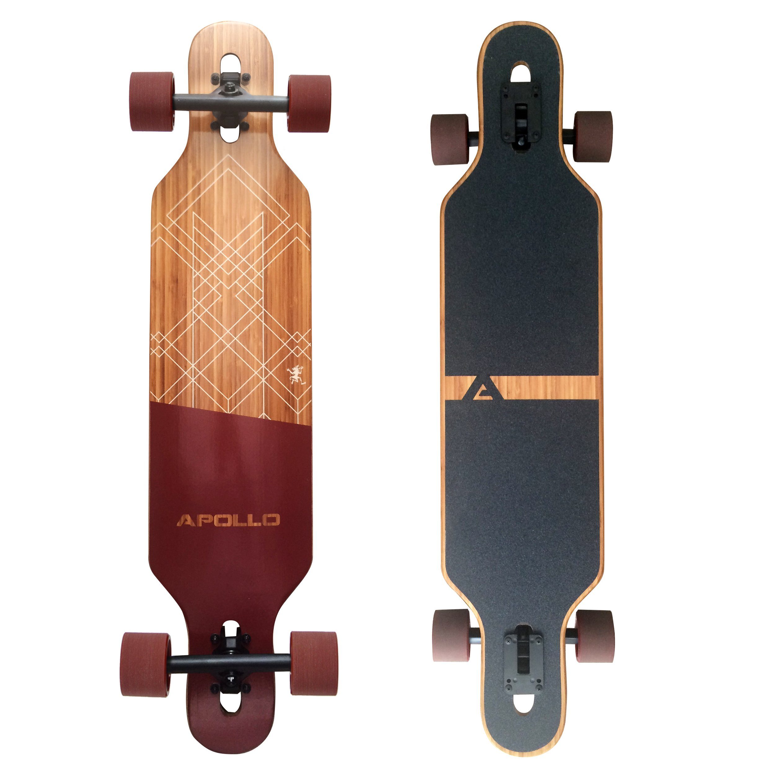 Apollo Longboard Twin Tip DT Fiberglas Longboards, Extrem leicht und stabil