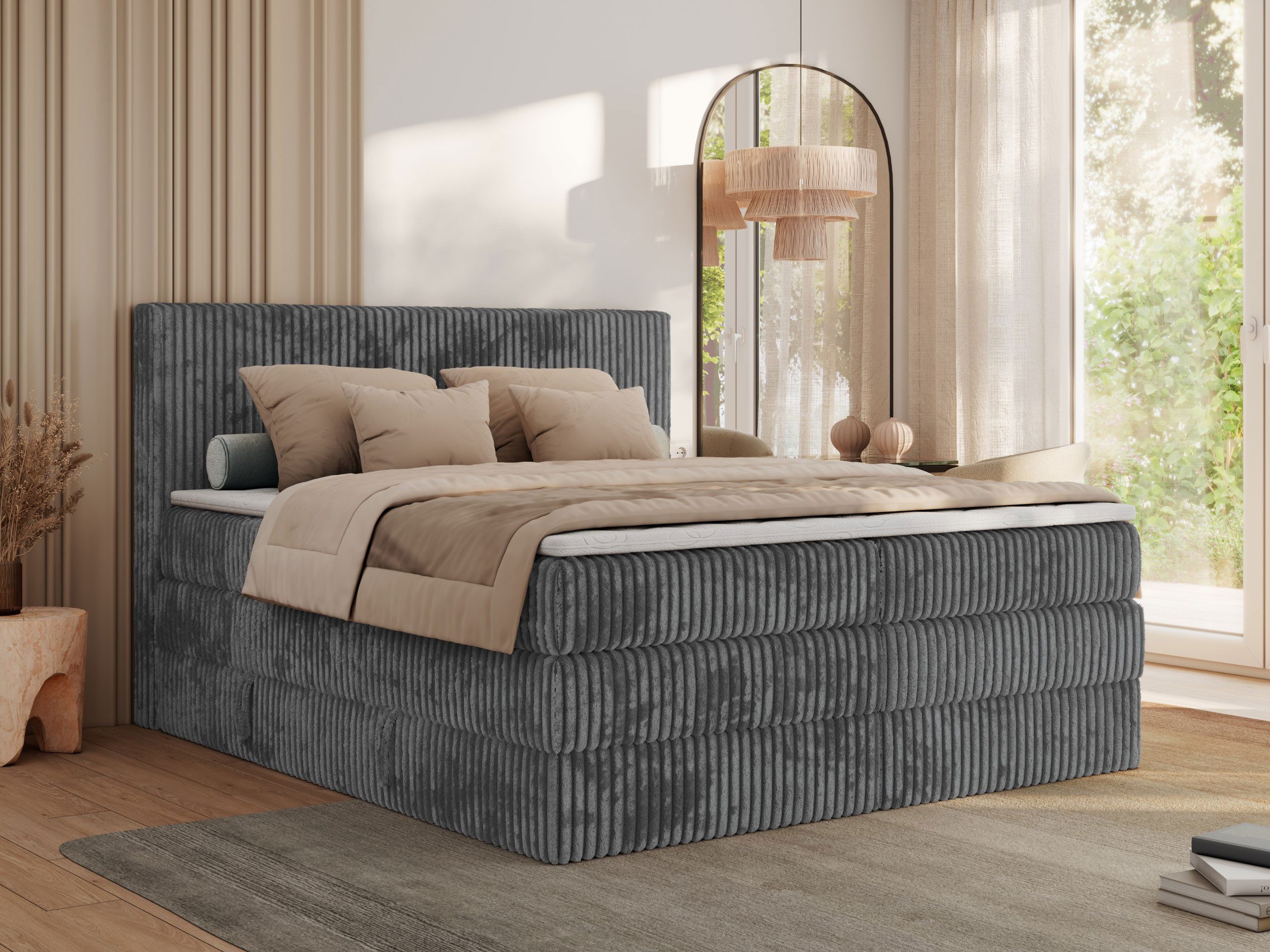 MKS MÖBEL Boxspringbett TILIANO KING (Packung, günstig online kaufen