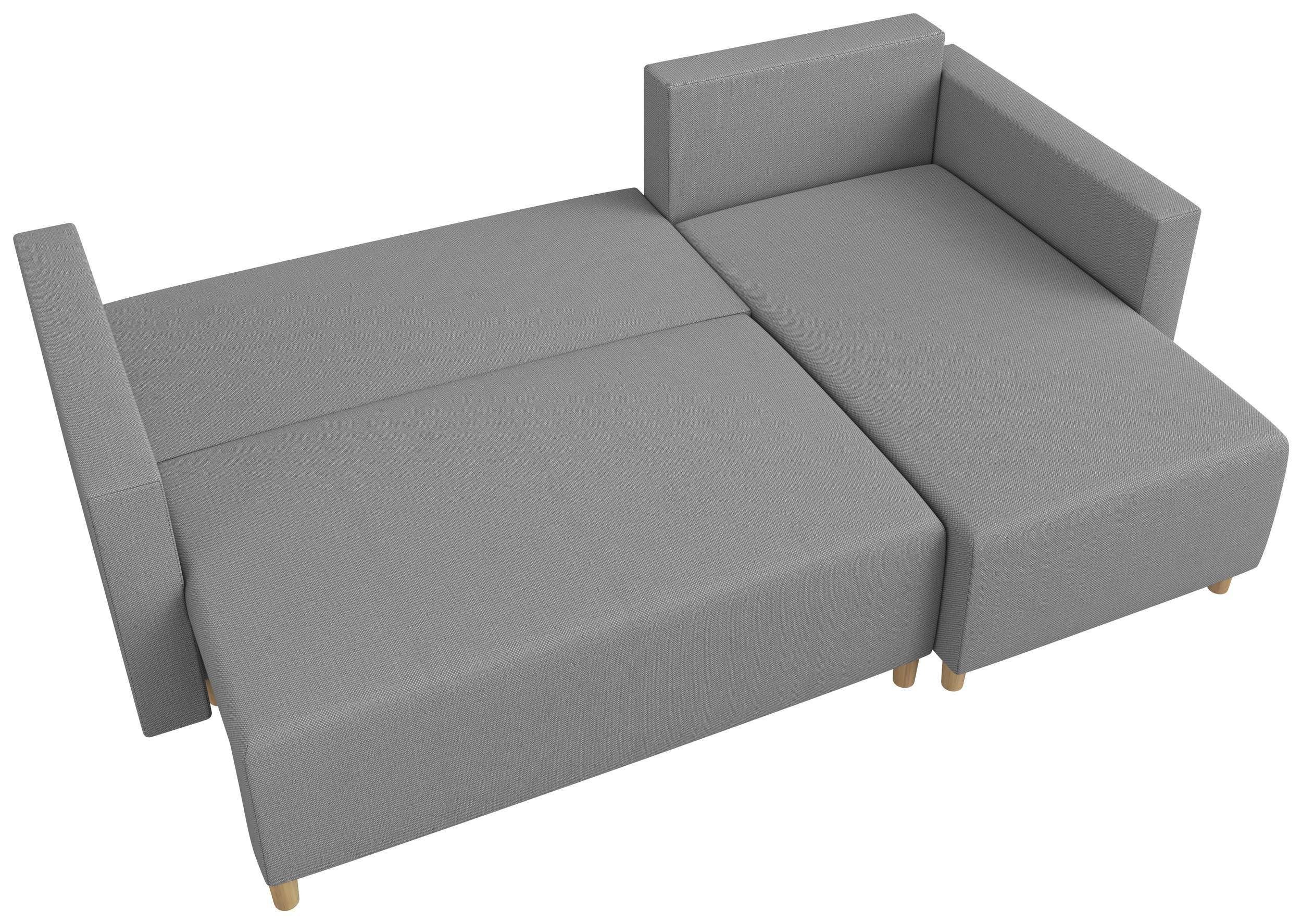 Stylefy Ecksofa frei Raum links und Design mit Bettfunktion oder rechts Livenza, mane Klassisch stellbar, bestellbar, Bettkasten, im mit Bonellfederkern, L-Form, Eckcouch