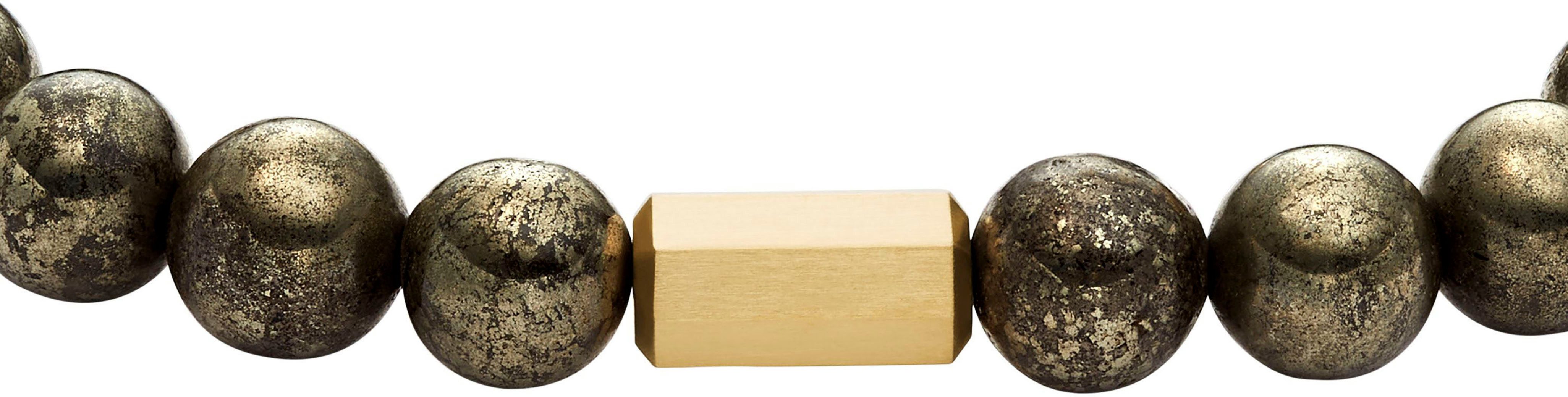 Fossil Armband Schmuck Geschenk Edelstahl Nylon Armschmuck Jewelry, mit Pyrit