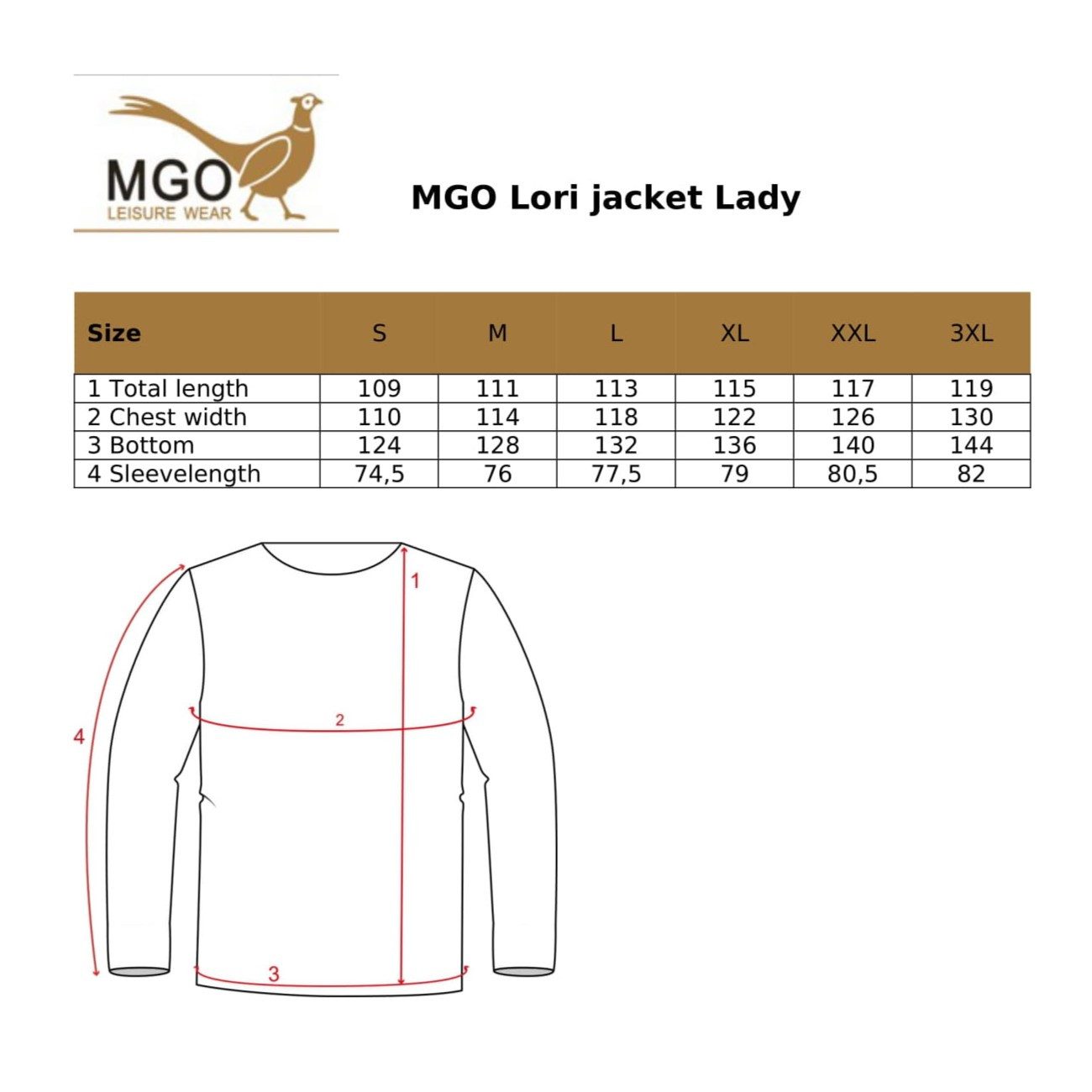 MGO Outdoorjacke MGO Lori Jacket Lady Taupe M