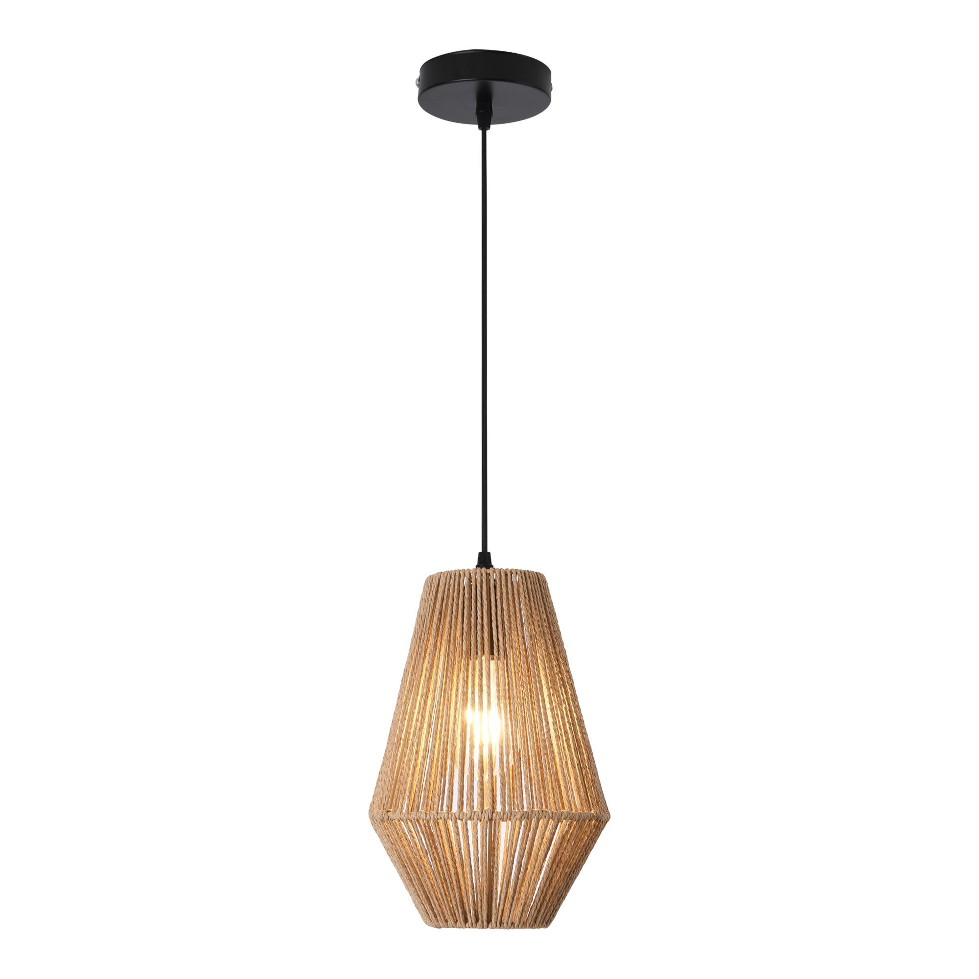 lux.pro Hängeleuchte, Hängeleuchte 'Newtownabbey' Seil Hängelampe 160cm Beige