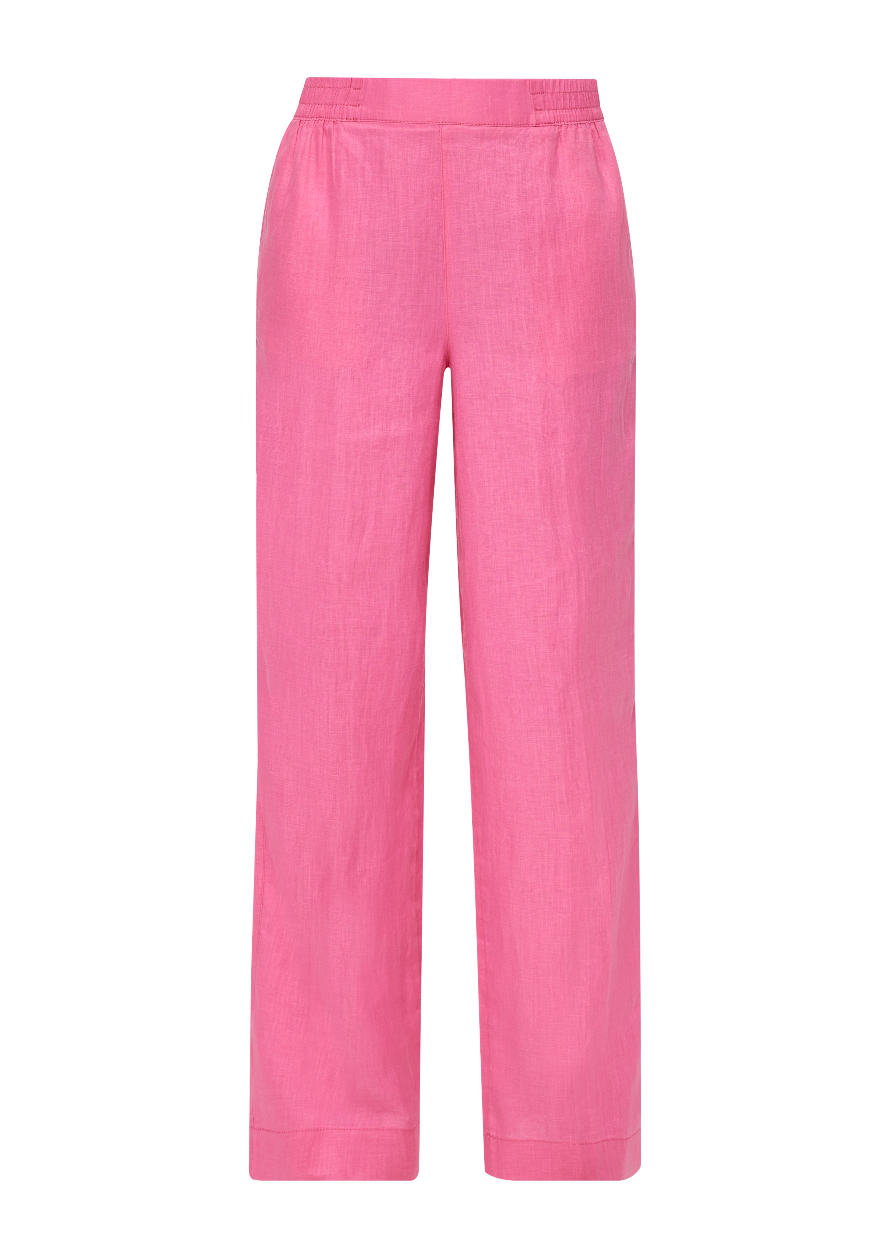 Stoffhose Leinen Loose: pink Joggpants s.Oliver aus