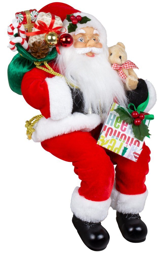Weihnachtsmann Kantenhocker 45cm Dekofigur versch. Modelle & Farben