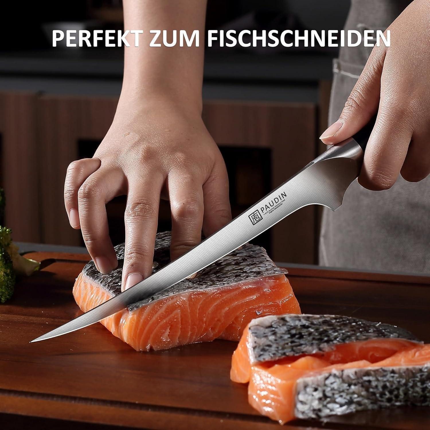 LuxusKollektion Fischfiliermesser Filetiermesser Fisch Edelstahl 14116 G10 Griff Filetiermesser 18 cm