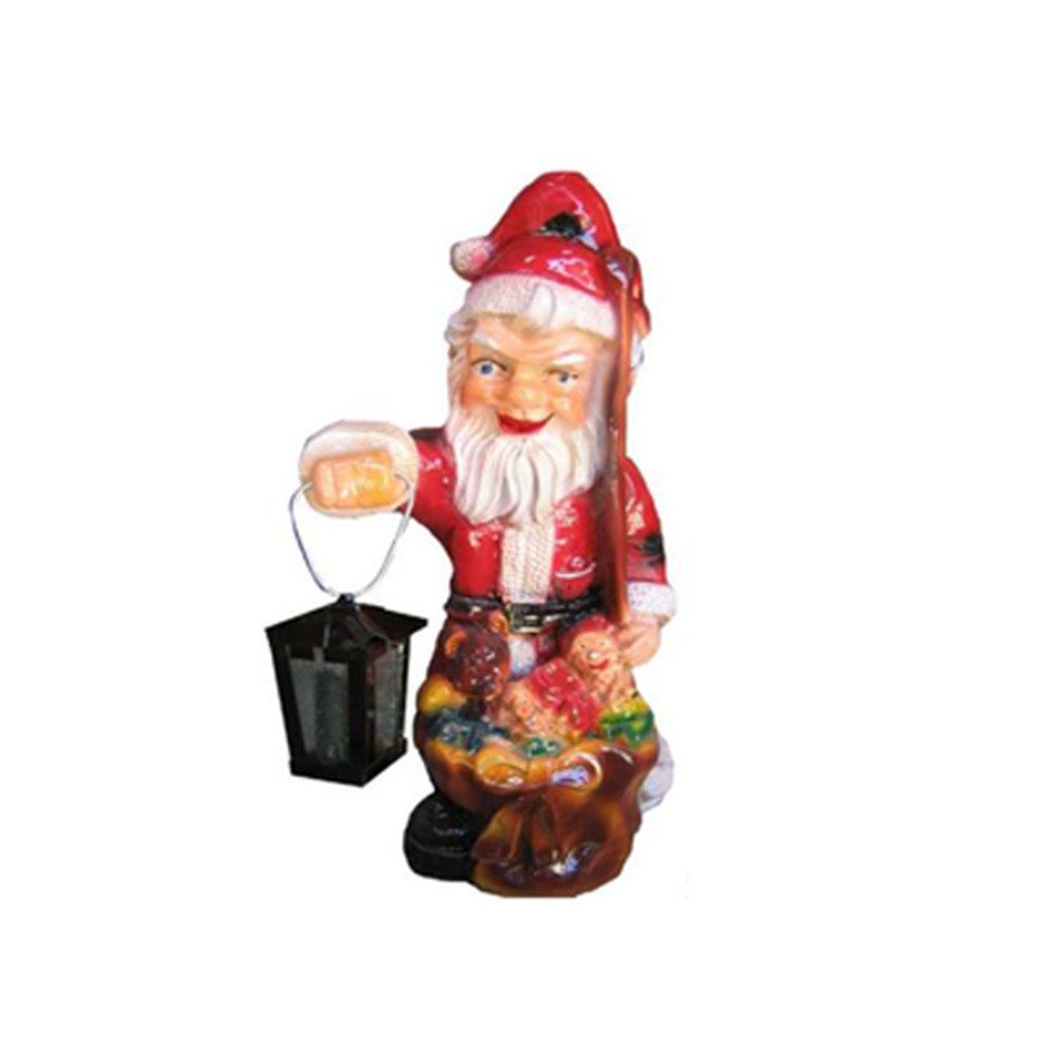 Xlmoebel Weihnachtsfigur Weihnachtsmann Statue Aussenleuchte Nikolaus Skulptur 32cm, Made in Europa