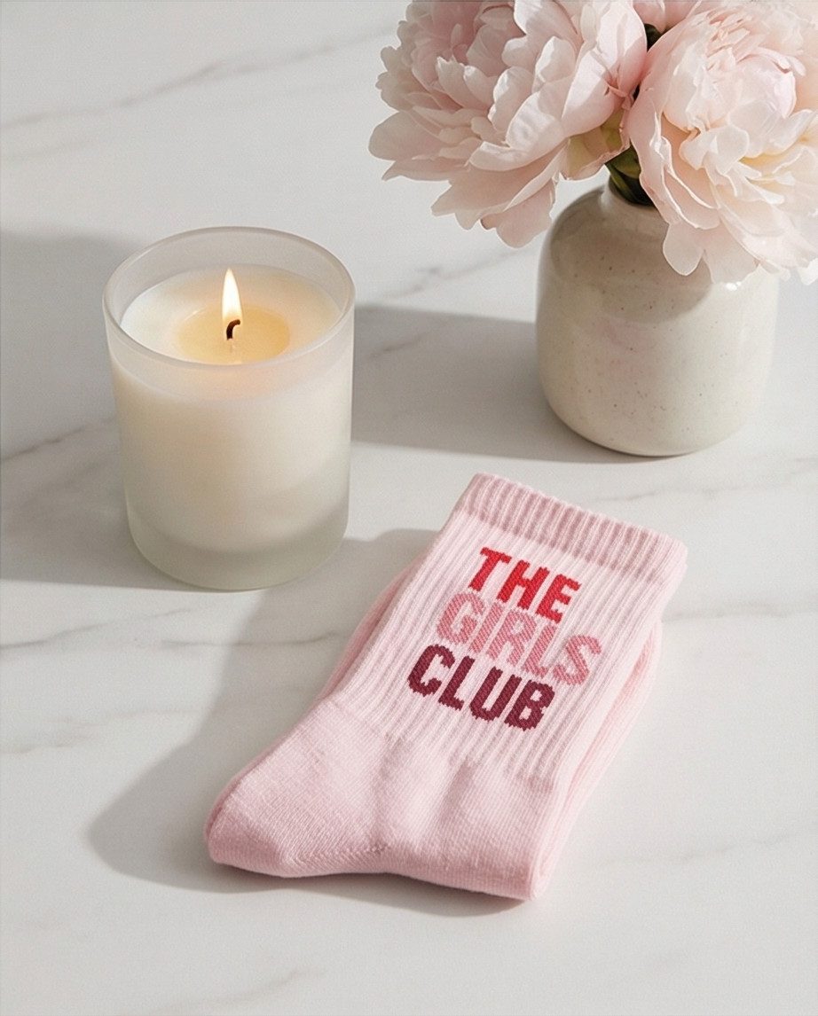 DAILYSOCKS Tennissocken THE GIRLS CLUB mit klarem Statement (1-Paar)